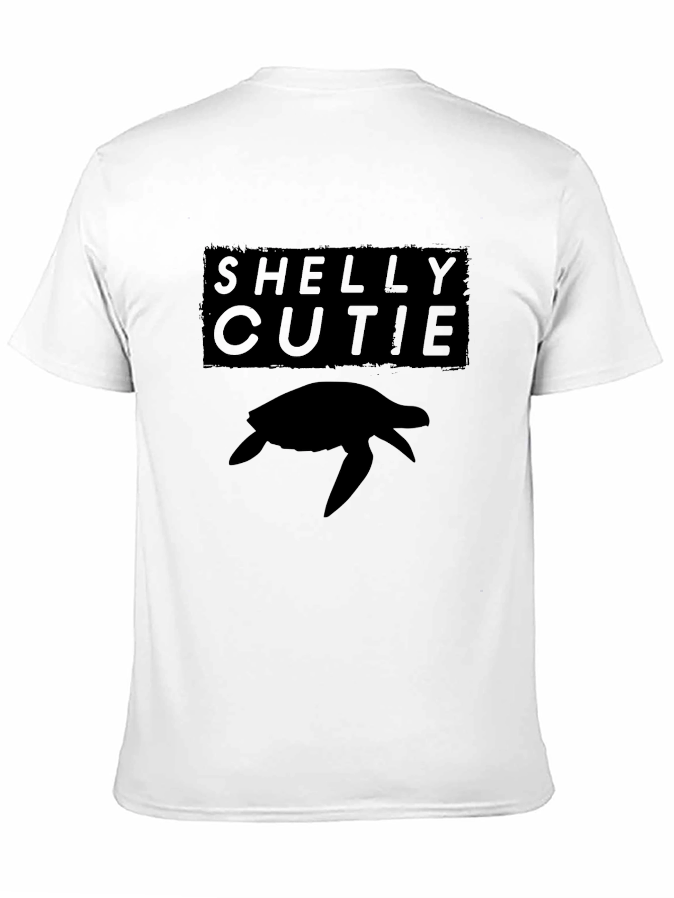 Black Shelly Cutie Turtle Graphic Tee - Black Casual T-Shirt view 11