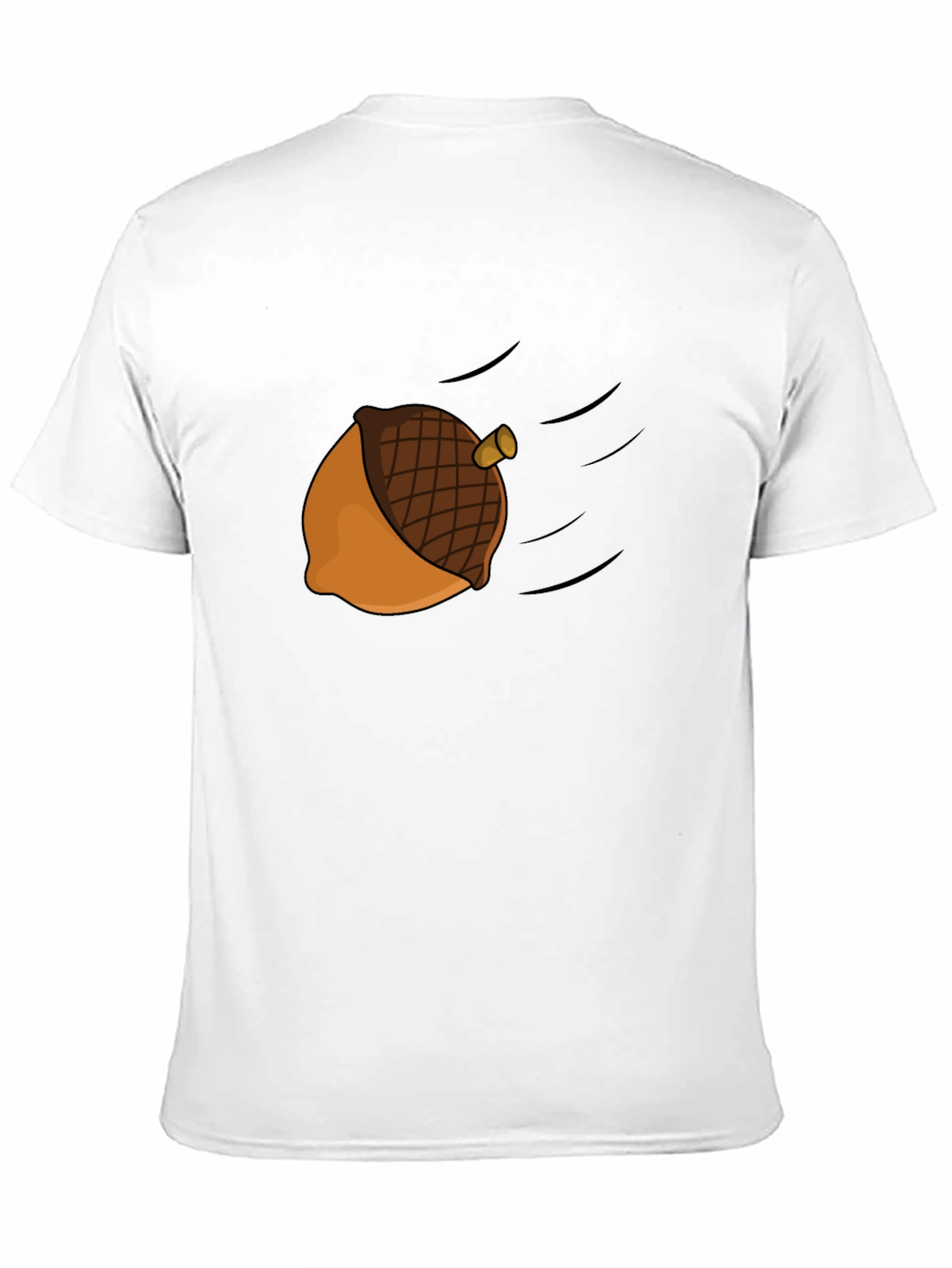 Black Acorn Cartoon Graphic Tee - Black Casual T-Shirt view 11