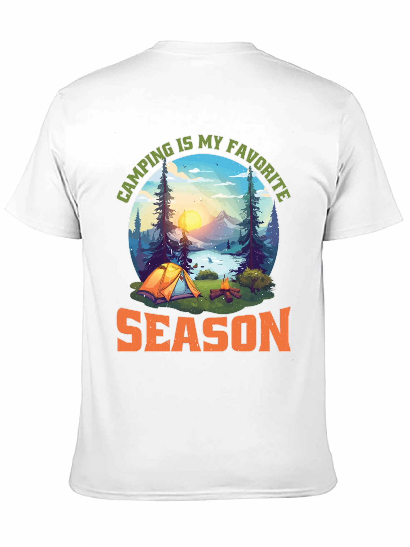 Black Camping Is My Favorite Season Graphic T-Shirt view 11