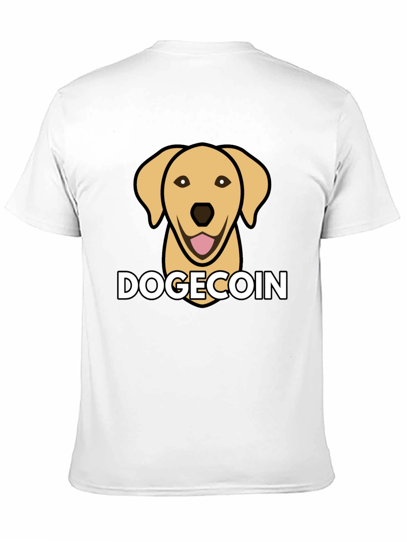 Black Dogecoin Dog Head Black T-Shirt view 11