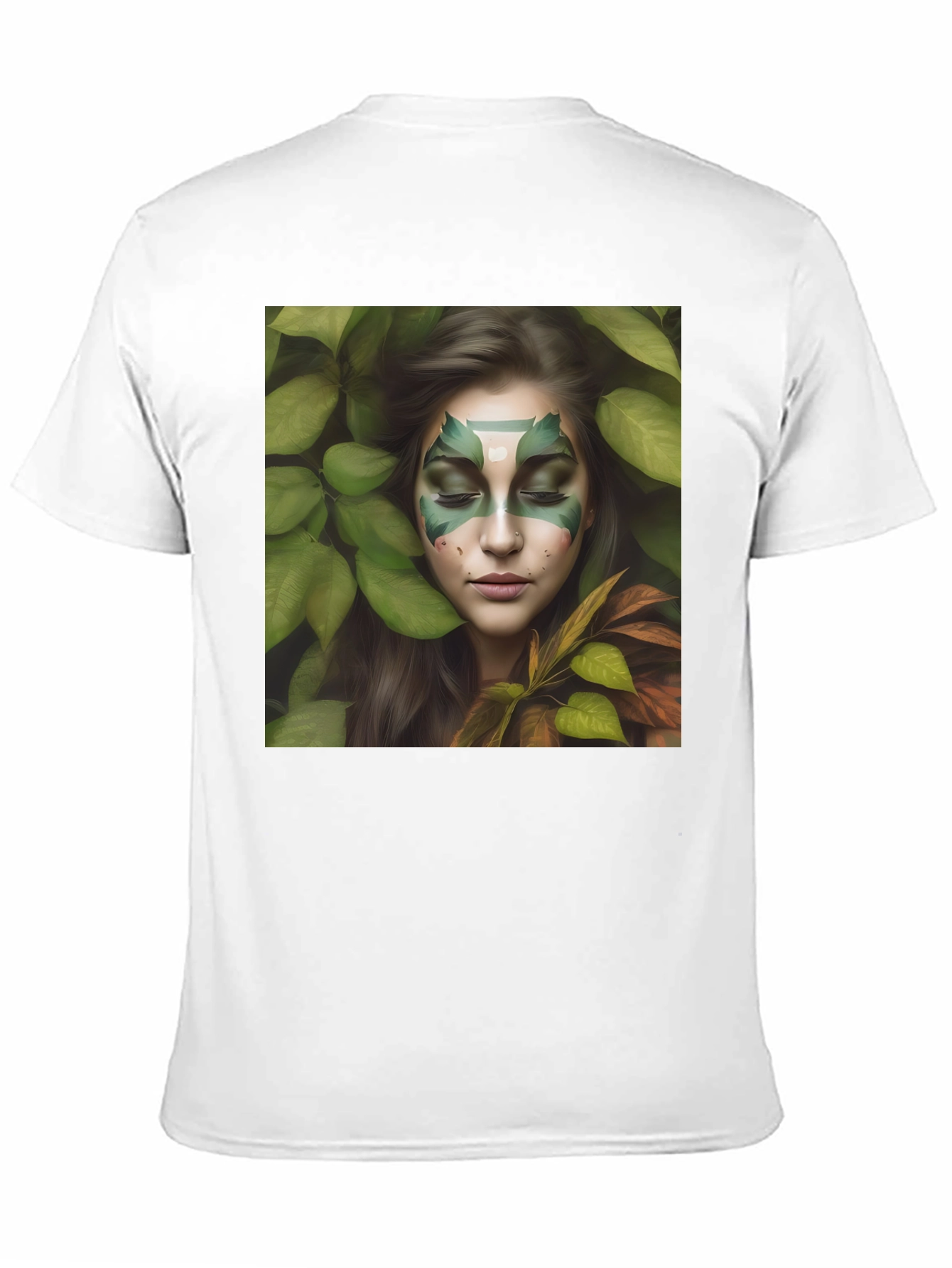 Black Nature Spirit Graphic Tee - Black Cotton Blend Shirt view 11