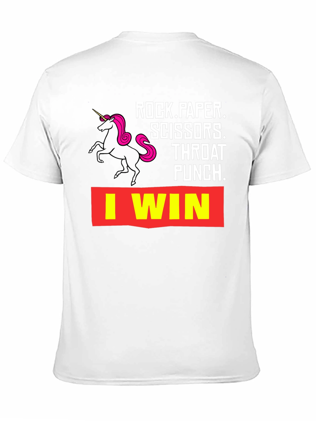 Black Rock Paper Scissors Throat Punch I Win T-Shirt view 11