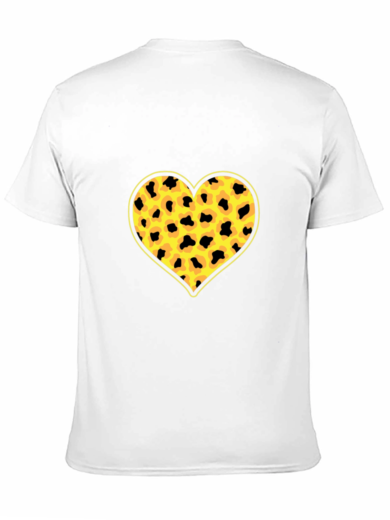 Black Leopard Heart Print Black T-Shirt view 11
