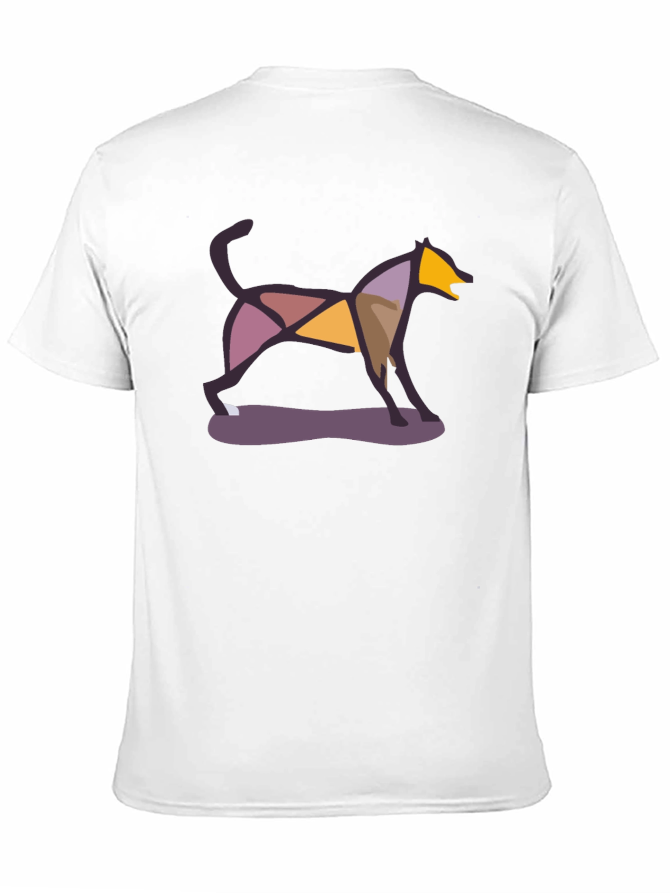 Black Abstract Dog Graphic Tee - Modern Art Shirt view 11