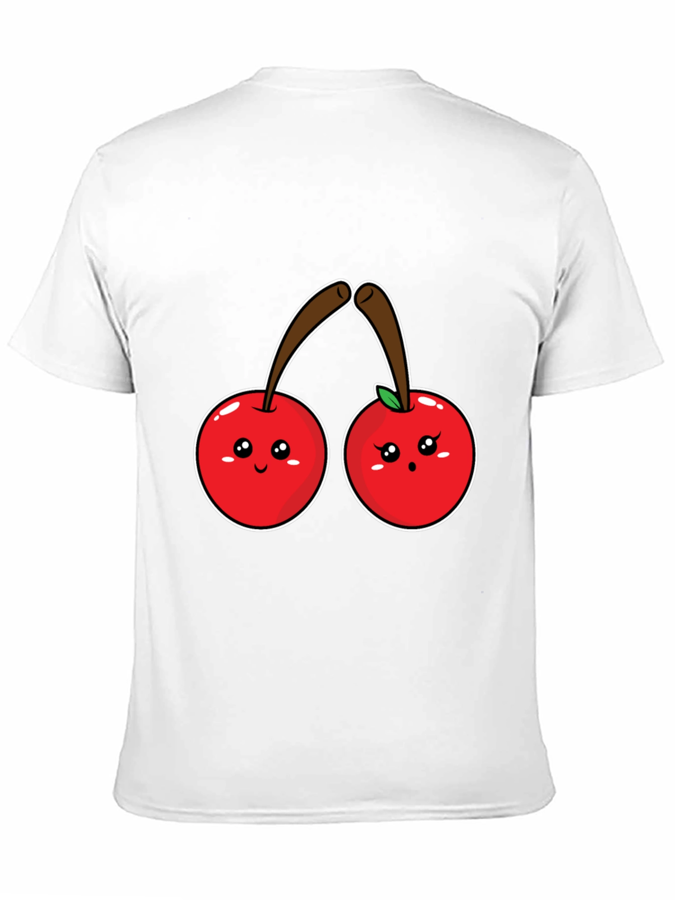 Black Cute Cherry Graphic Black Tee Shirt view 11