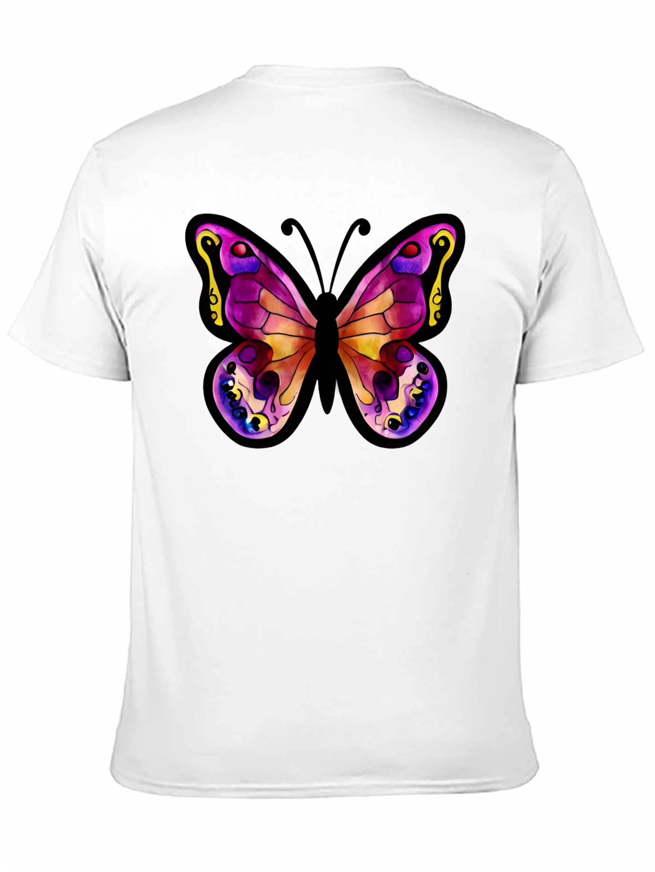 Black Butterfly Graphic Tee - Stylish Black Cotton Shirt view 11