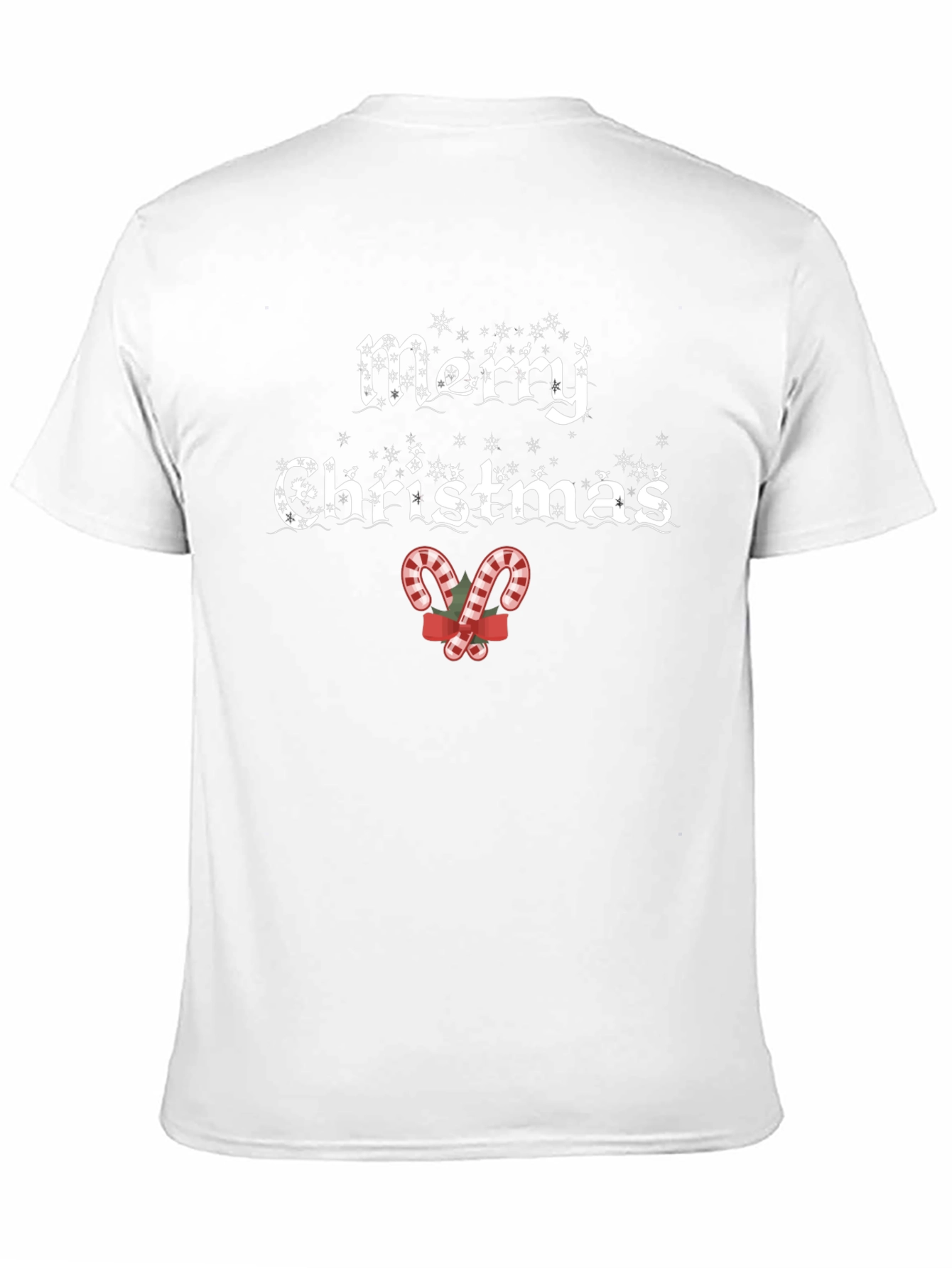 Black Merry Christmas Candy Cane T-Shirt view 11