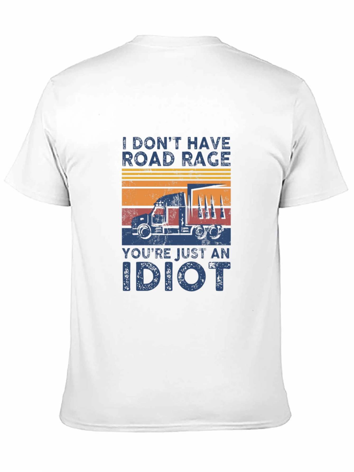 Black Road Rage Trucker Tee - Funny Truck Driving T-Shirt view 11