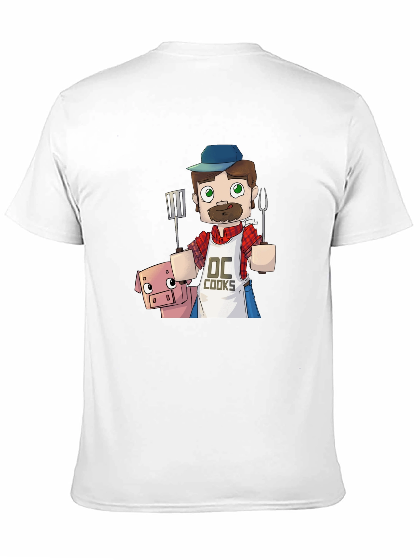 Black BBQ Chef and Pig Graphic Tee view 11