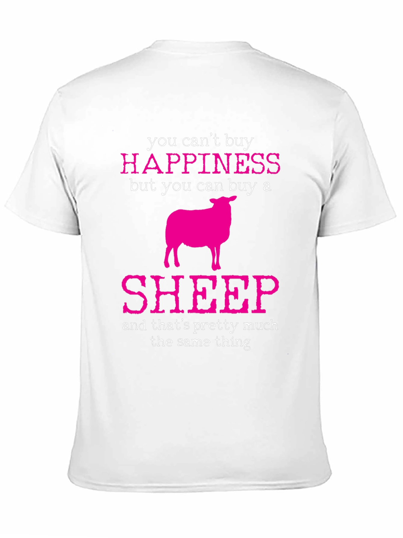 Black Happiness Sheep Graphic Tee view 11