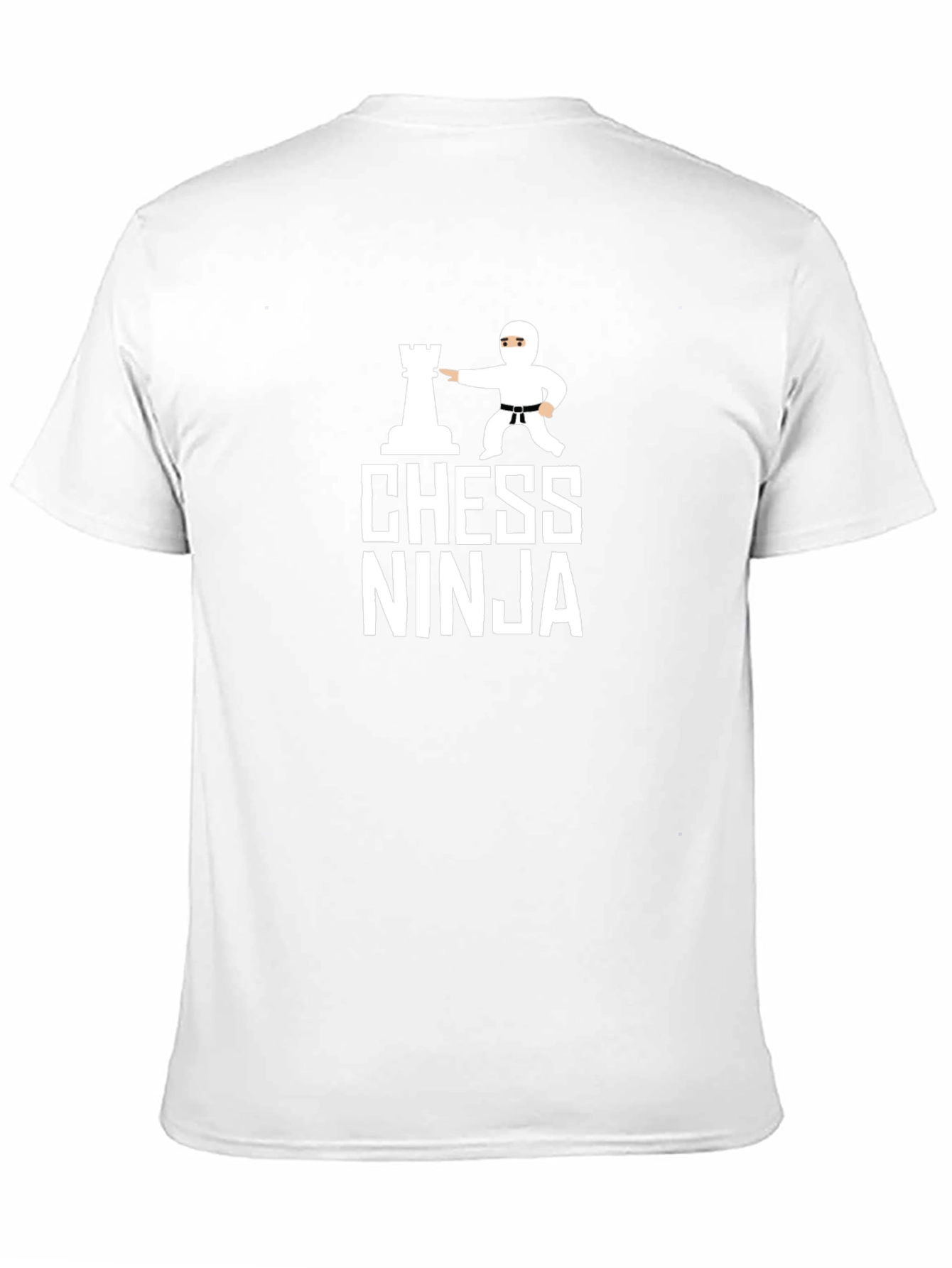 Black Chess Ninja Graphic T-Shirt - Black Cotton Tee view 11