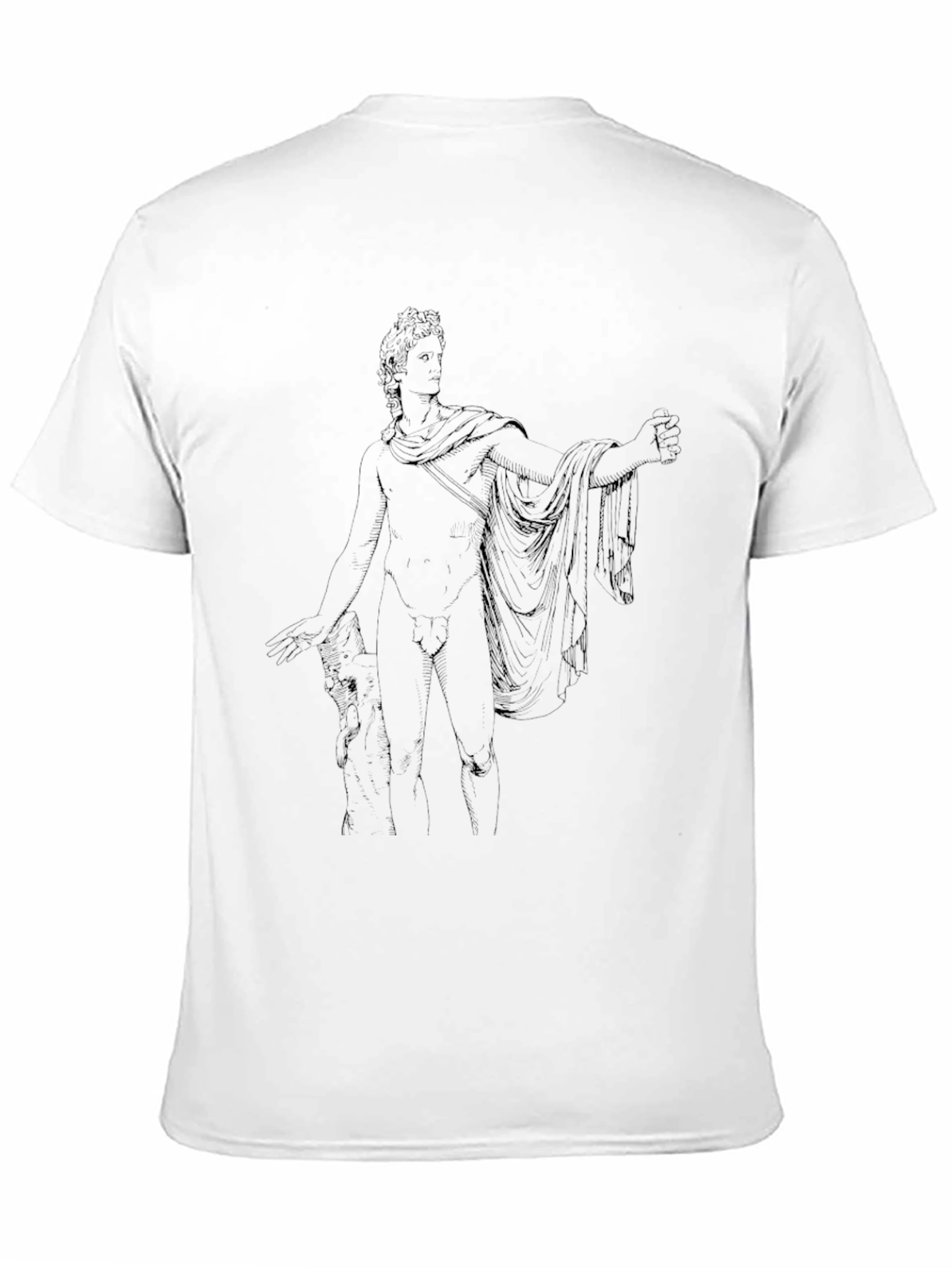 Black Apollo Statue Graphic T-Shirt view 11