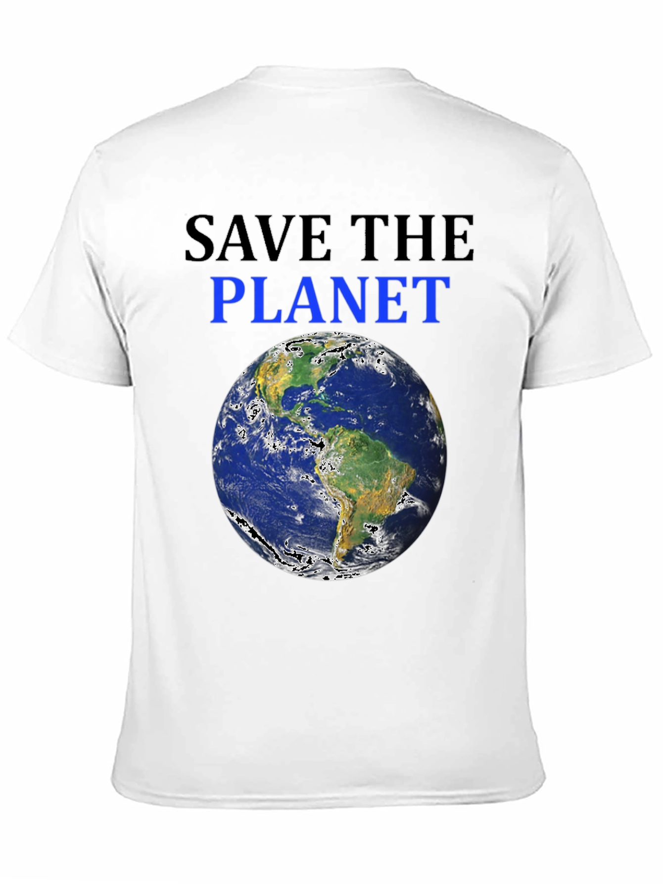 Black Save the Planet Earth Graphic T-Shirt view 11