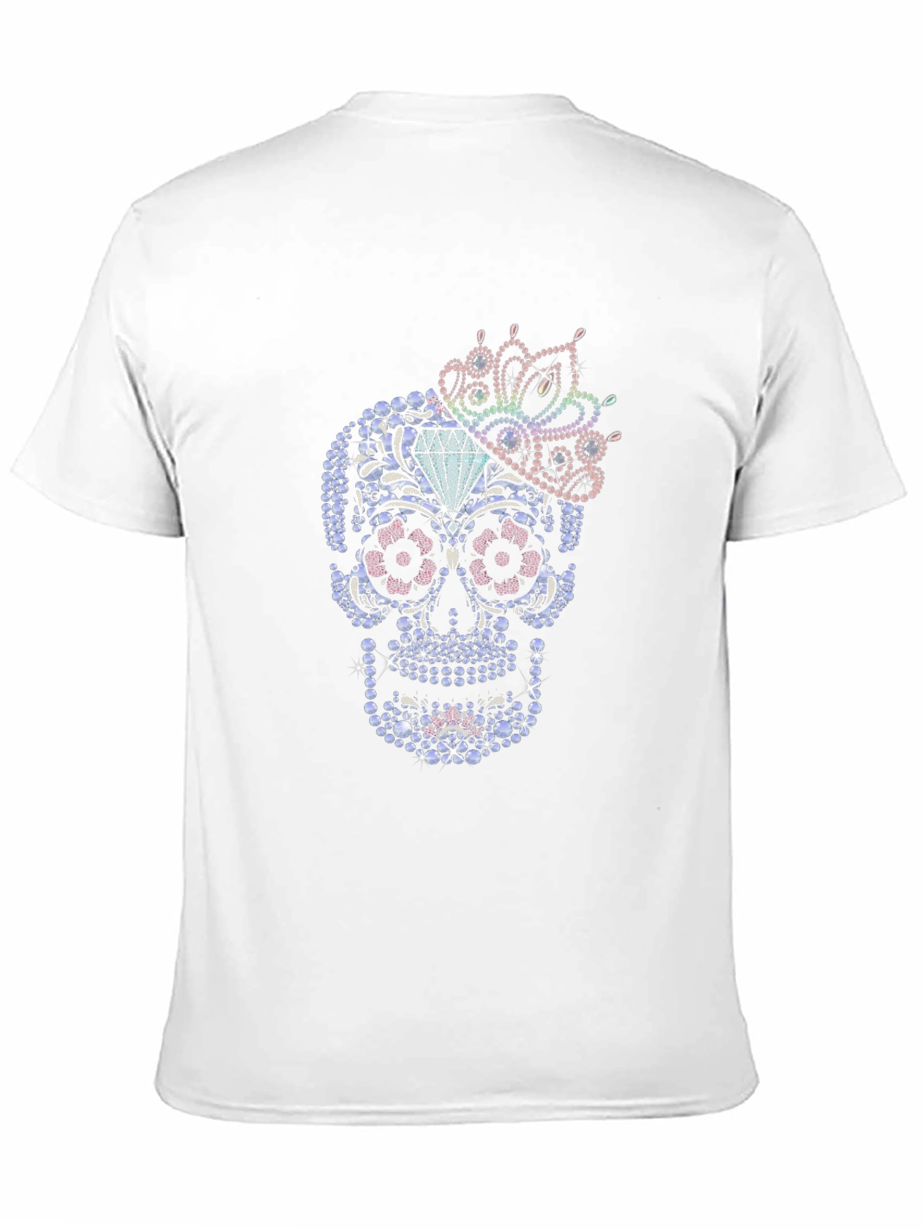 Black Rhinestone Sugar Skull Graphic T-Shirt - Mens view 11