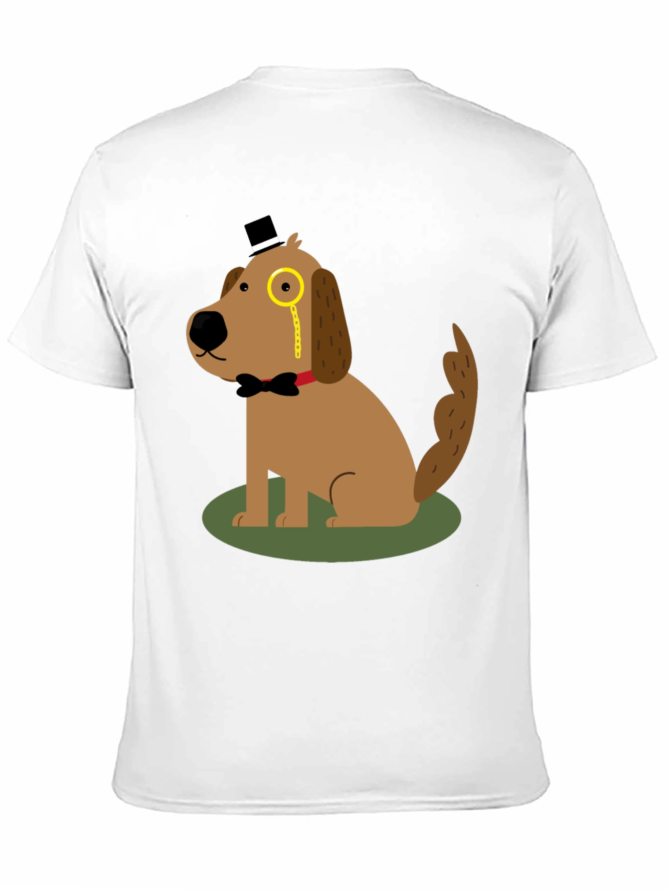 Black Dapper Dog T-Shirt: Cartoon Gentleman view 11