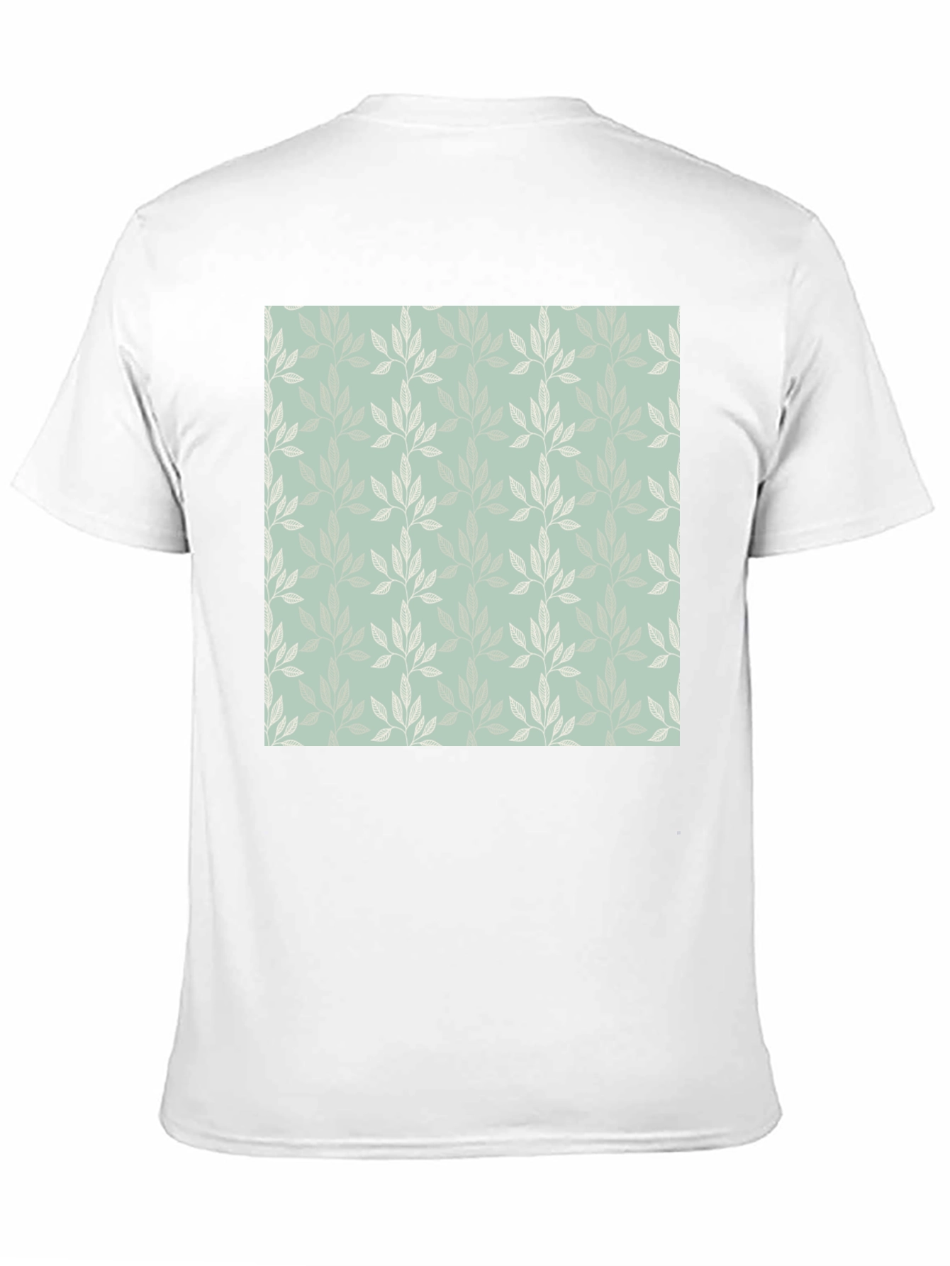 Black Leaf Pattern Graphic Black T-Shirt view 11