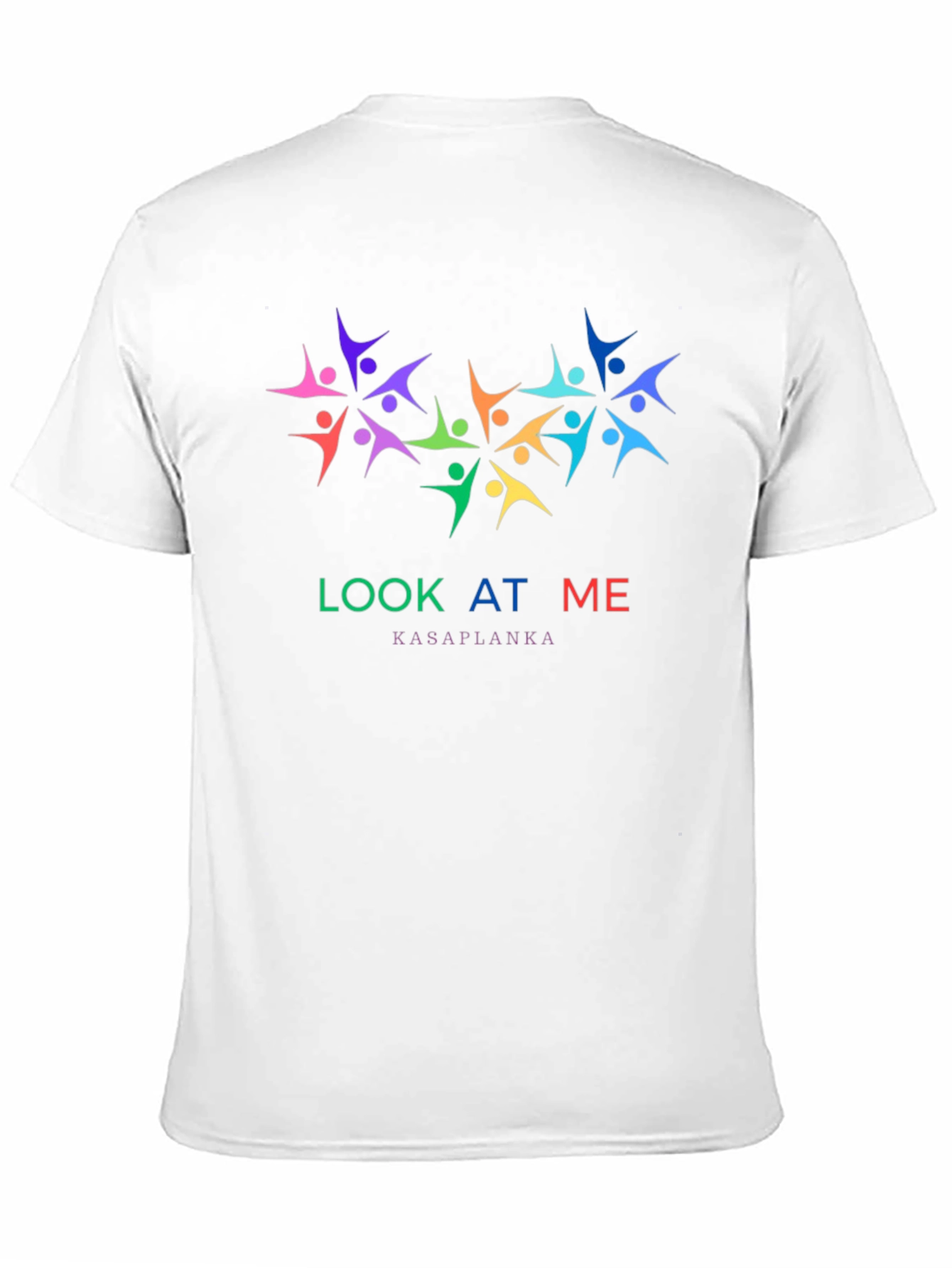 Black Colorful 'Look At Me' Graphic Black Tee view 11