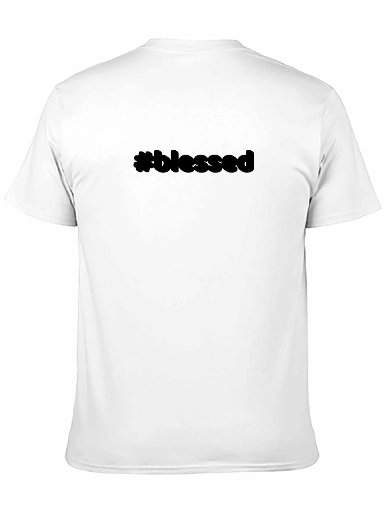 Black #blessed Black T-Shirt - Casual Comfort view 11