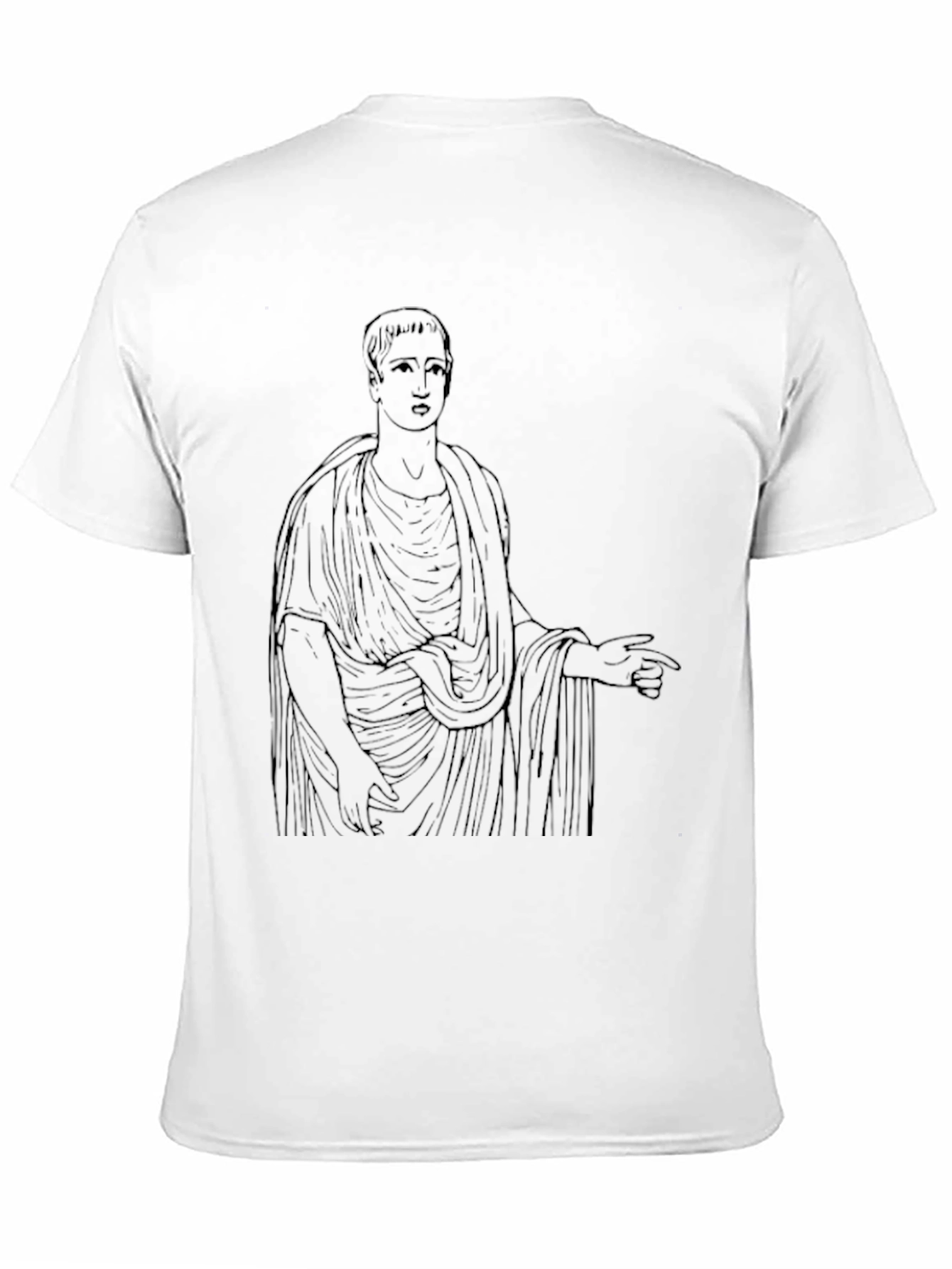 Black Roman Emperor Graphic Black T-Shirt view 11