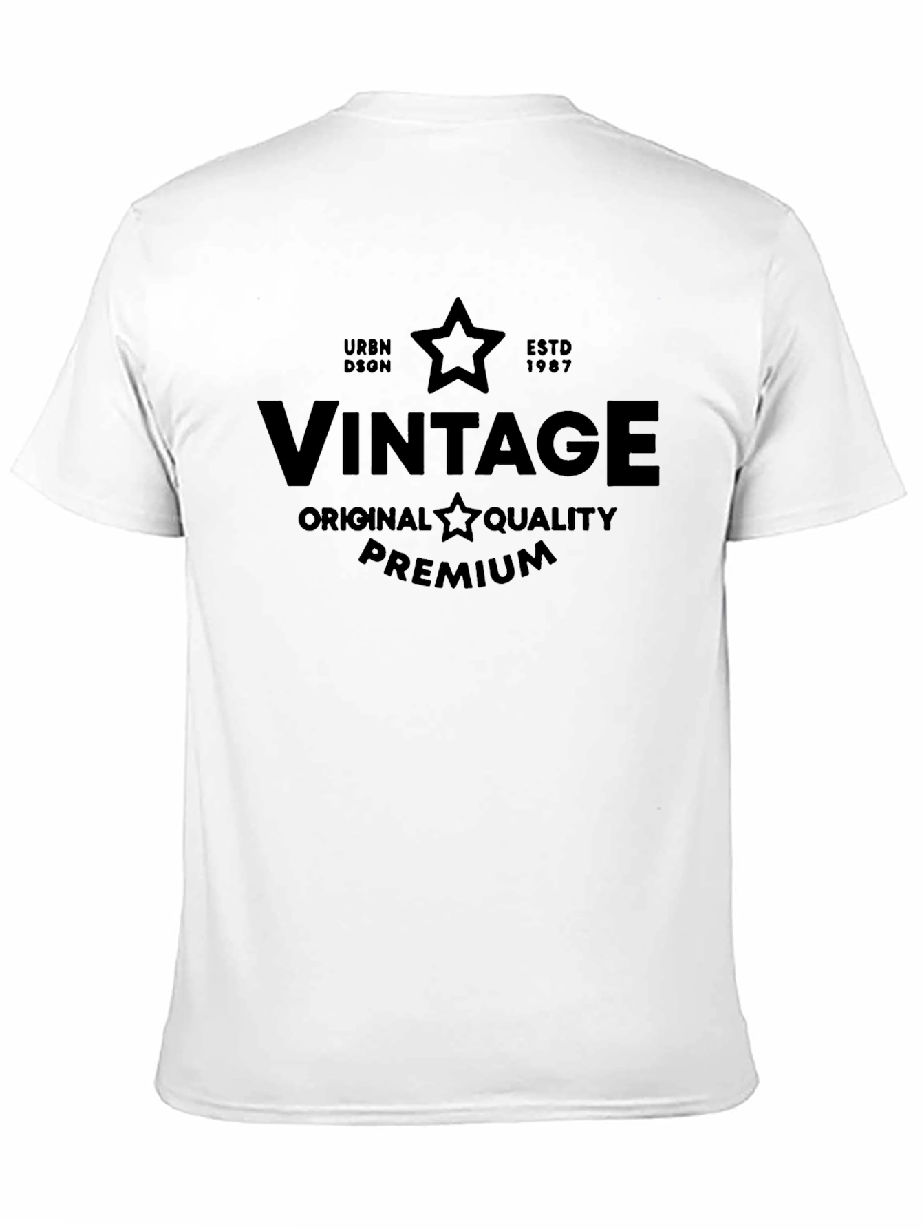 Black Vintage Graphic Print Black T-Shirt view 11