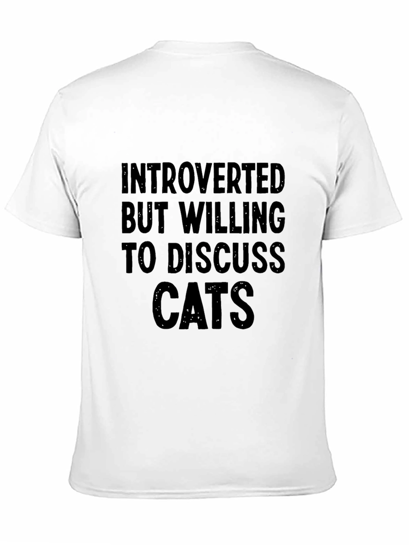 Black Introverted Cat Lover T-Shirt view 11