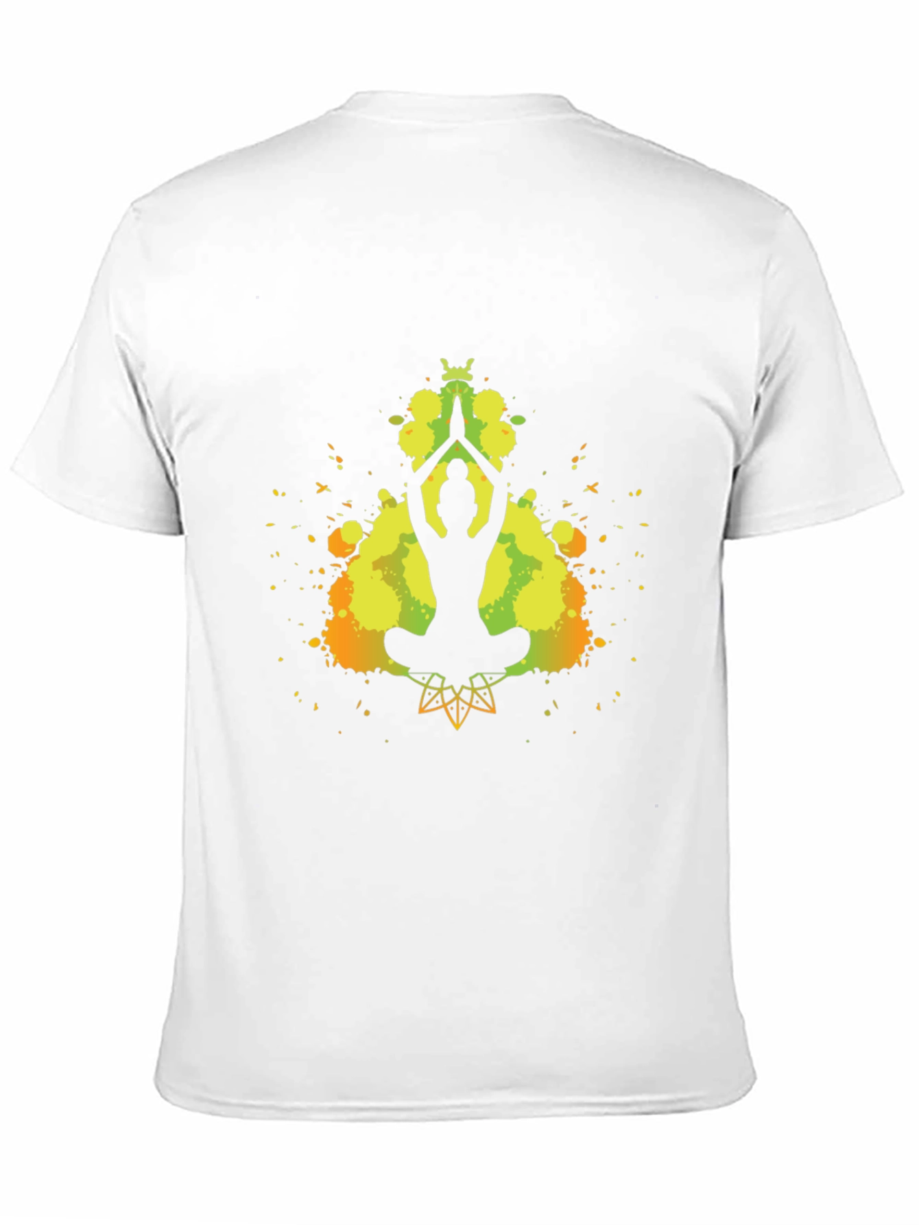 Black Yoga Silhouette T-Shirt - Meditative Style view 11