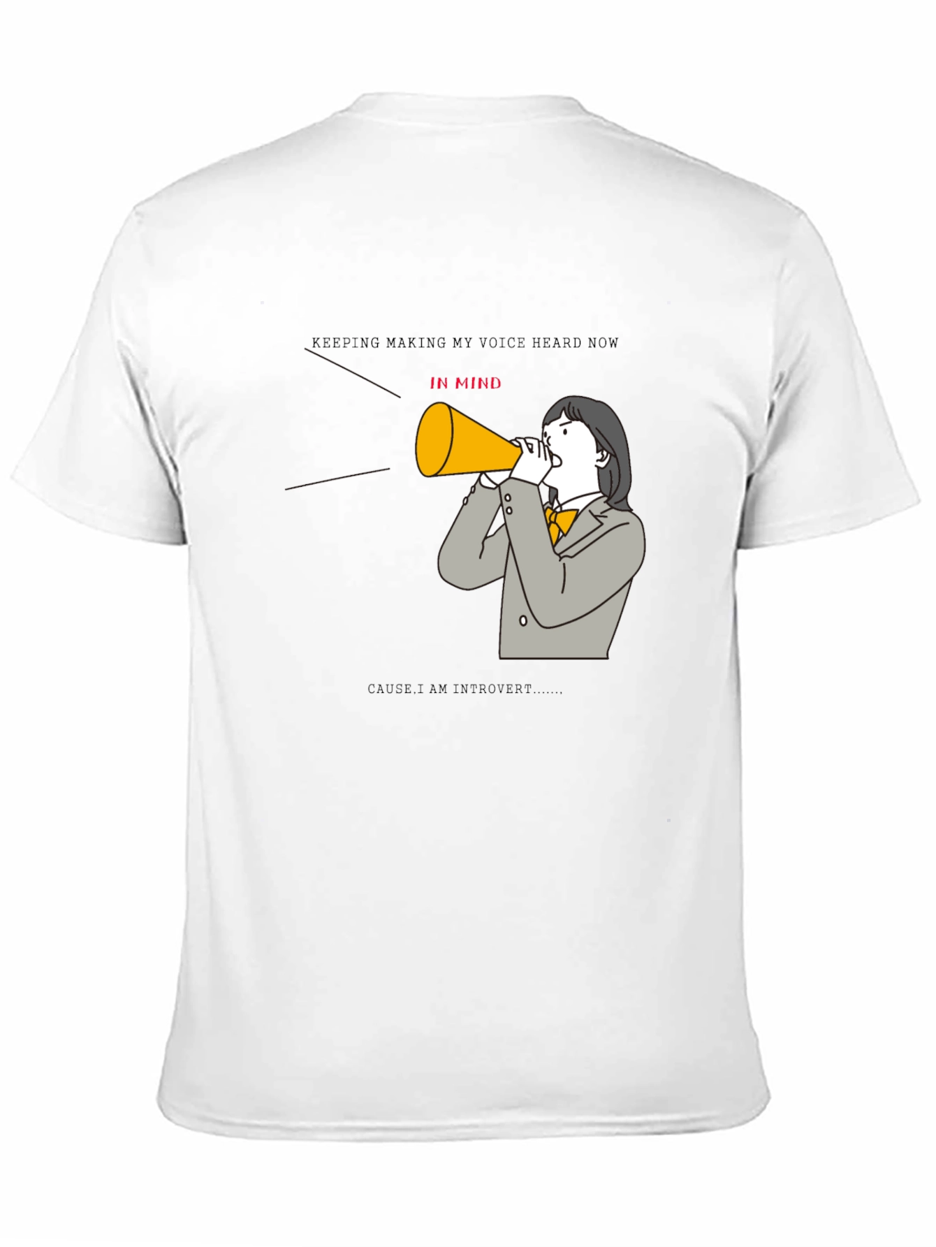 Black Introvert Voice T-Shirt - Hear Me Now view 11