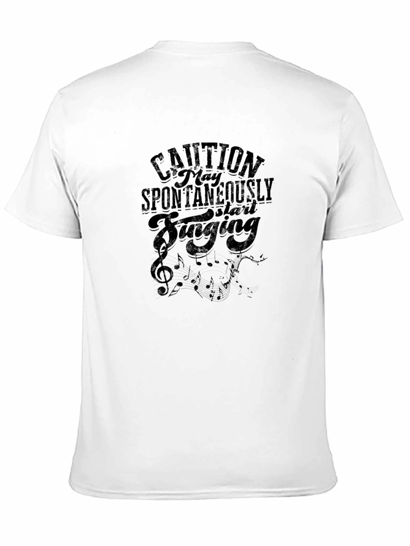 Black Caution May Spontaneously Start Singing T-Shirt view 11