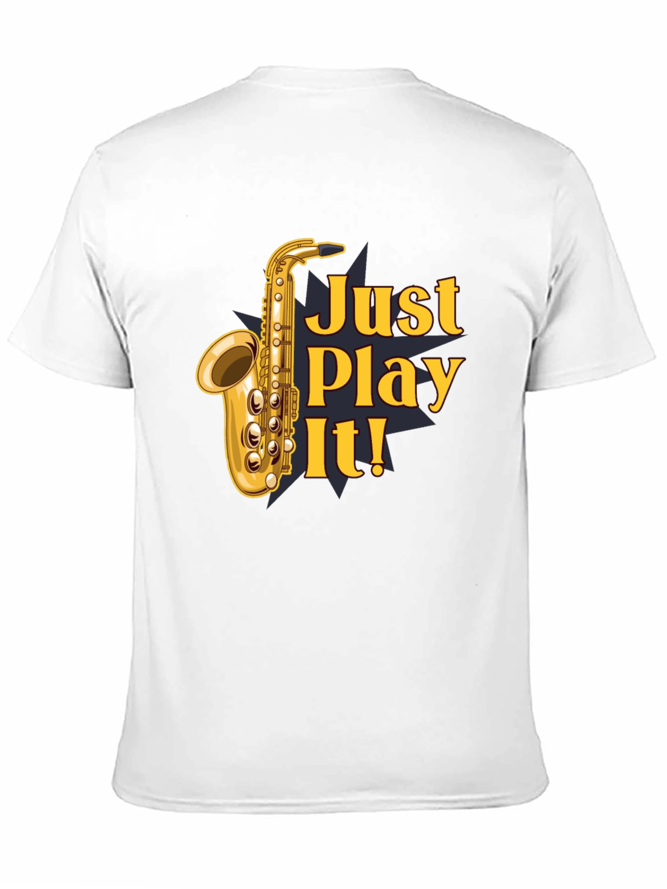 Black Just Play It! Saxophone Graphic T-Shirt - Black view 11