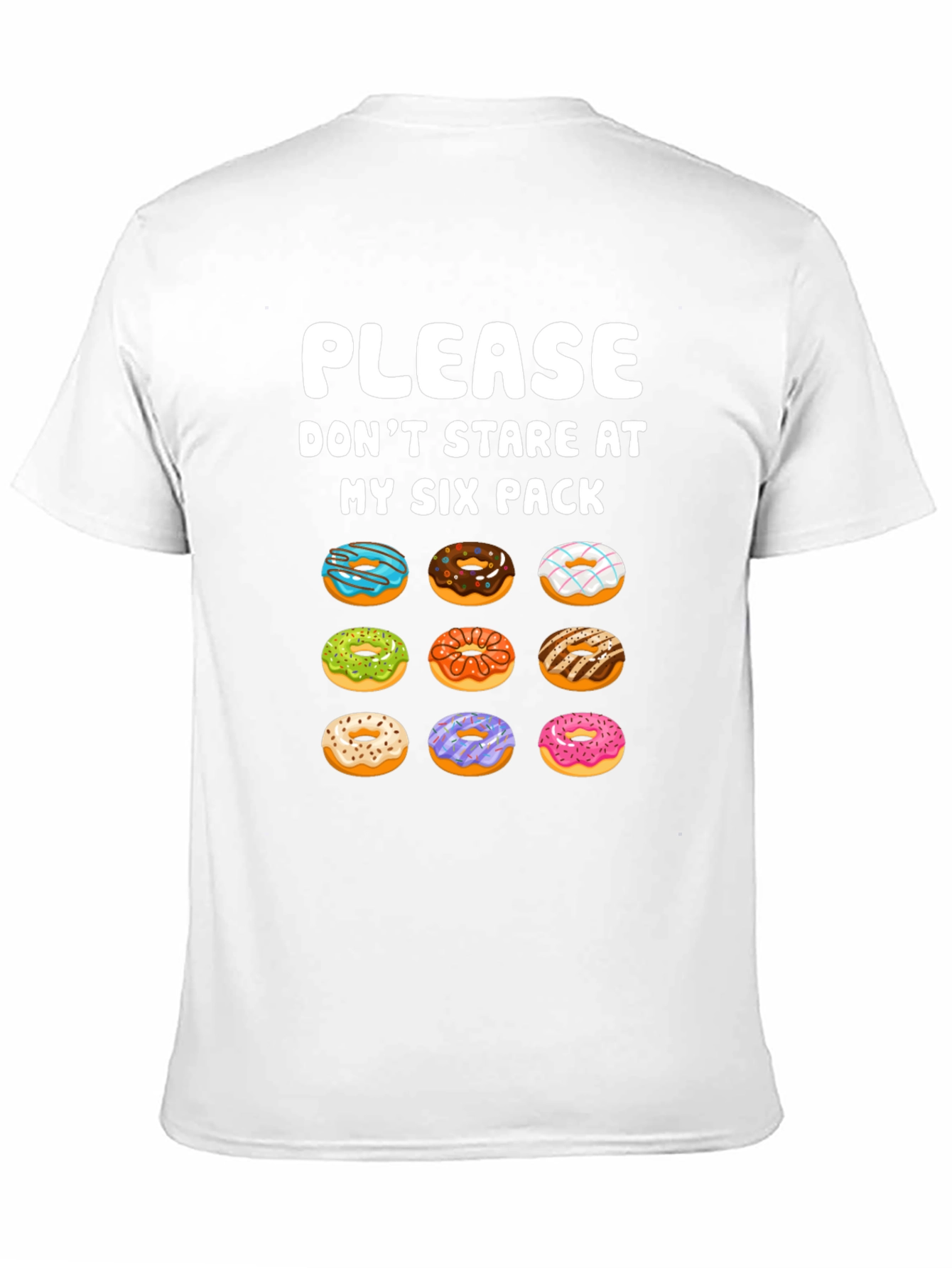 Black Funny Donut Six Pack T-Shirt view 11