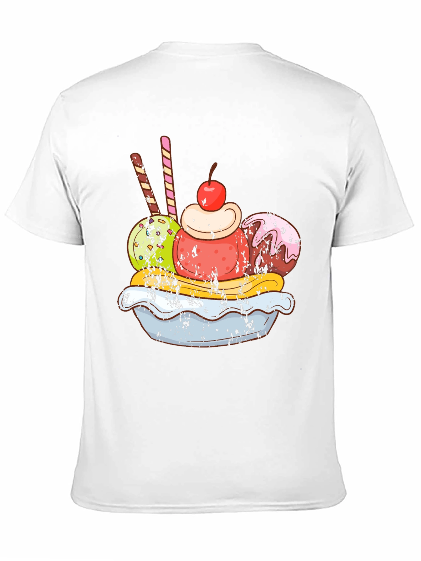 Black Ice Cream Sundae Graphic Tee - Tasty Design view 11