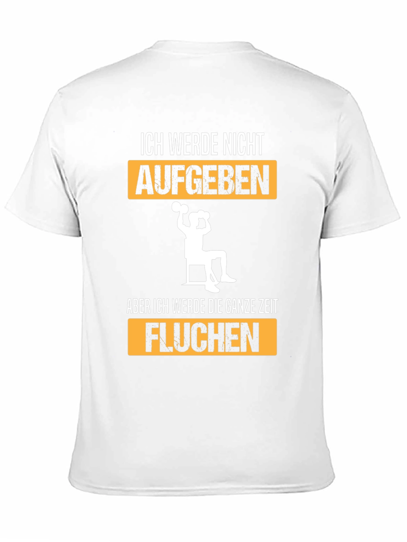 Black Funny German Workout T-Shirt - I Will Not Give Up view 11