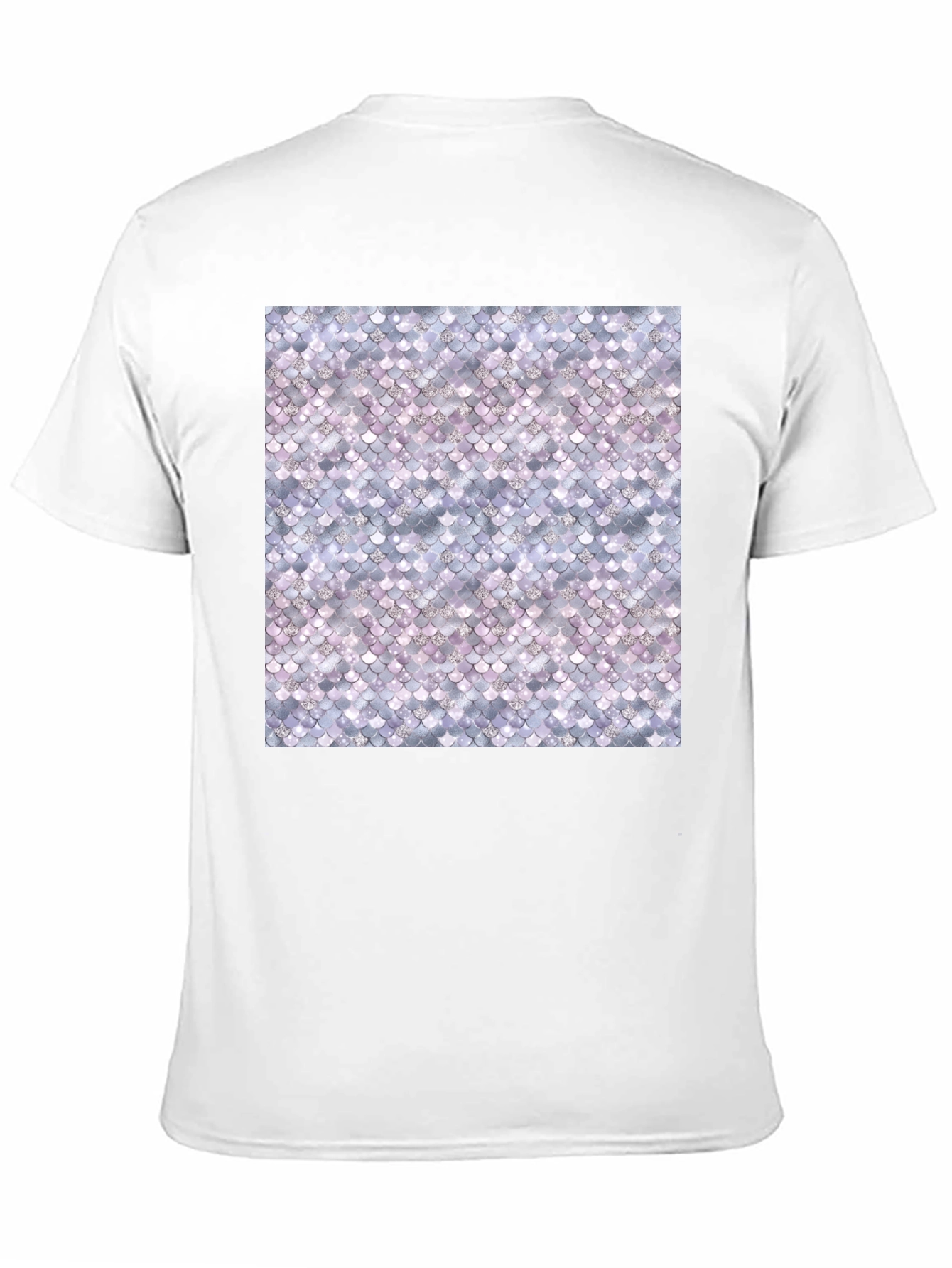 Black Mermaid Scale Pattern Tee - Stylish & Unique view 11