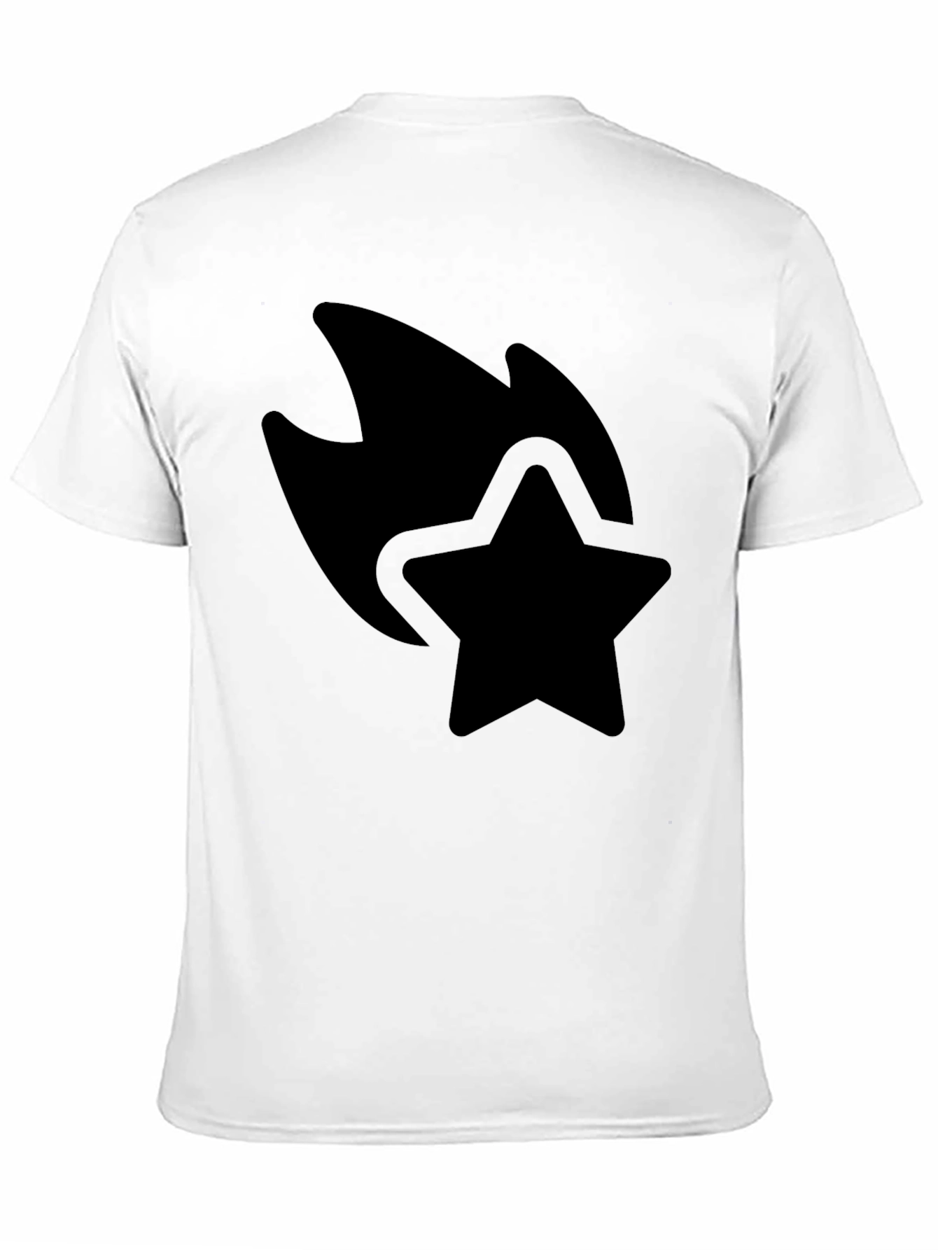 Black Star Comet Graphic Black T-Shirt Casual Wear view 11