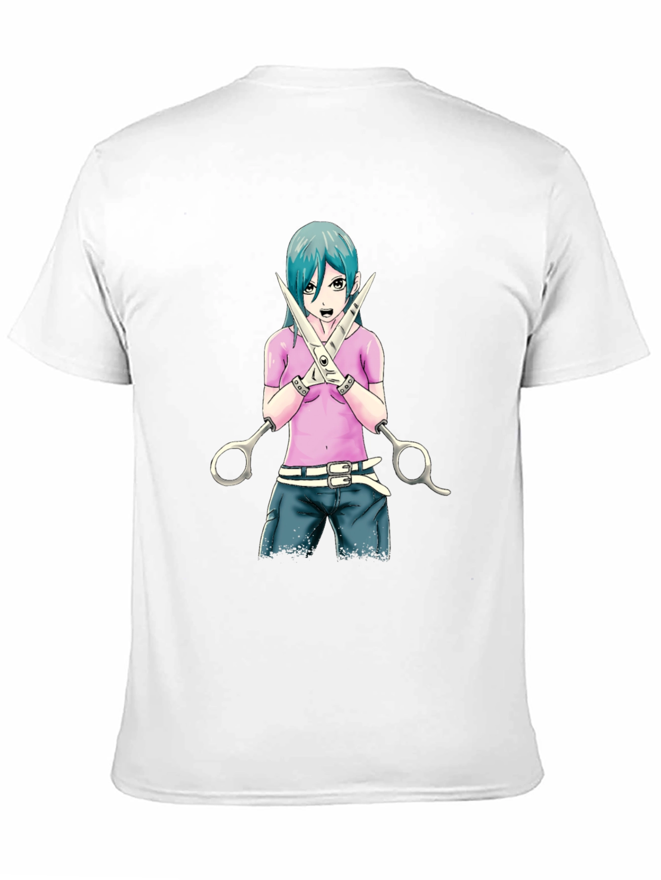 Black Anime Girl Graphic T-Shirt - Stylish Cotton Tee view 11