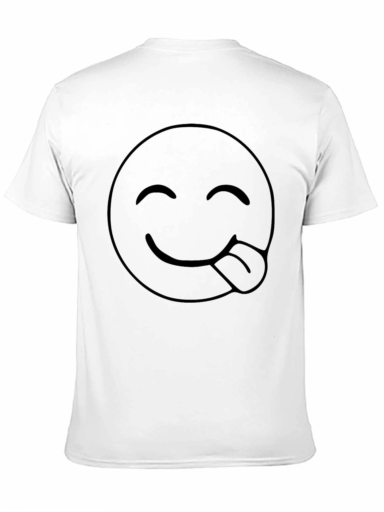 Black Emoji Tongue Out Black T-Shirt - Funny Casual Tee view 11
