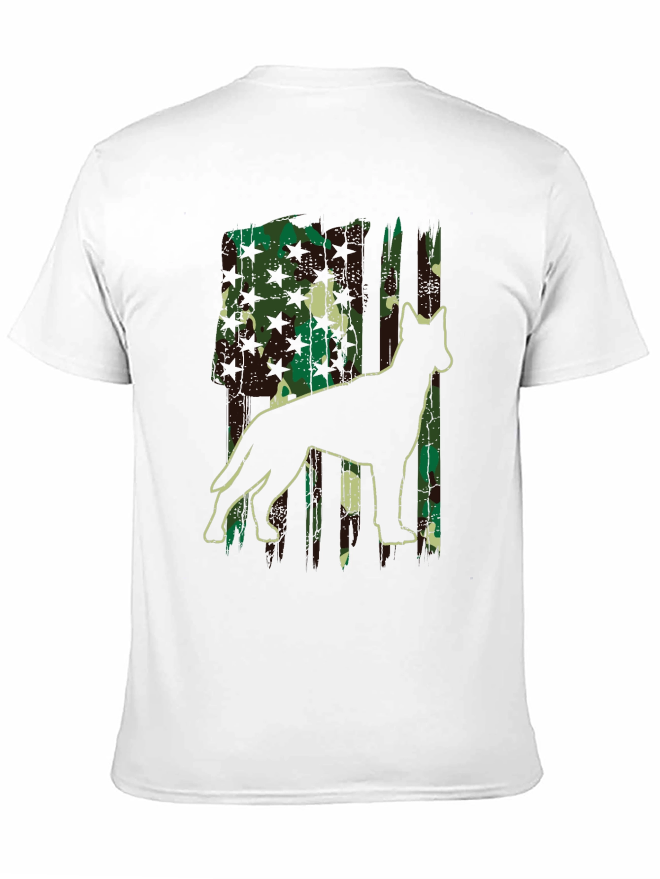 Black Camo Dog Silhouette Graphic Tee - Classic Fit view 11