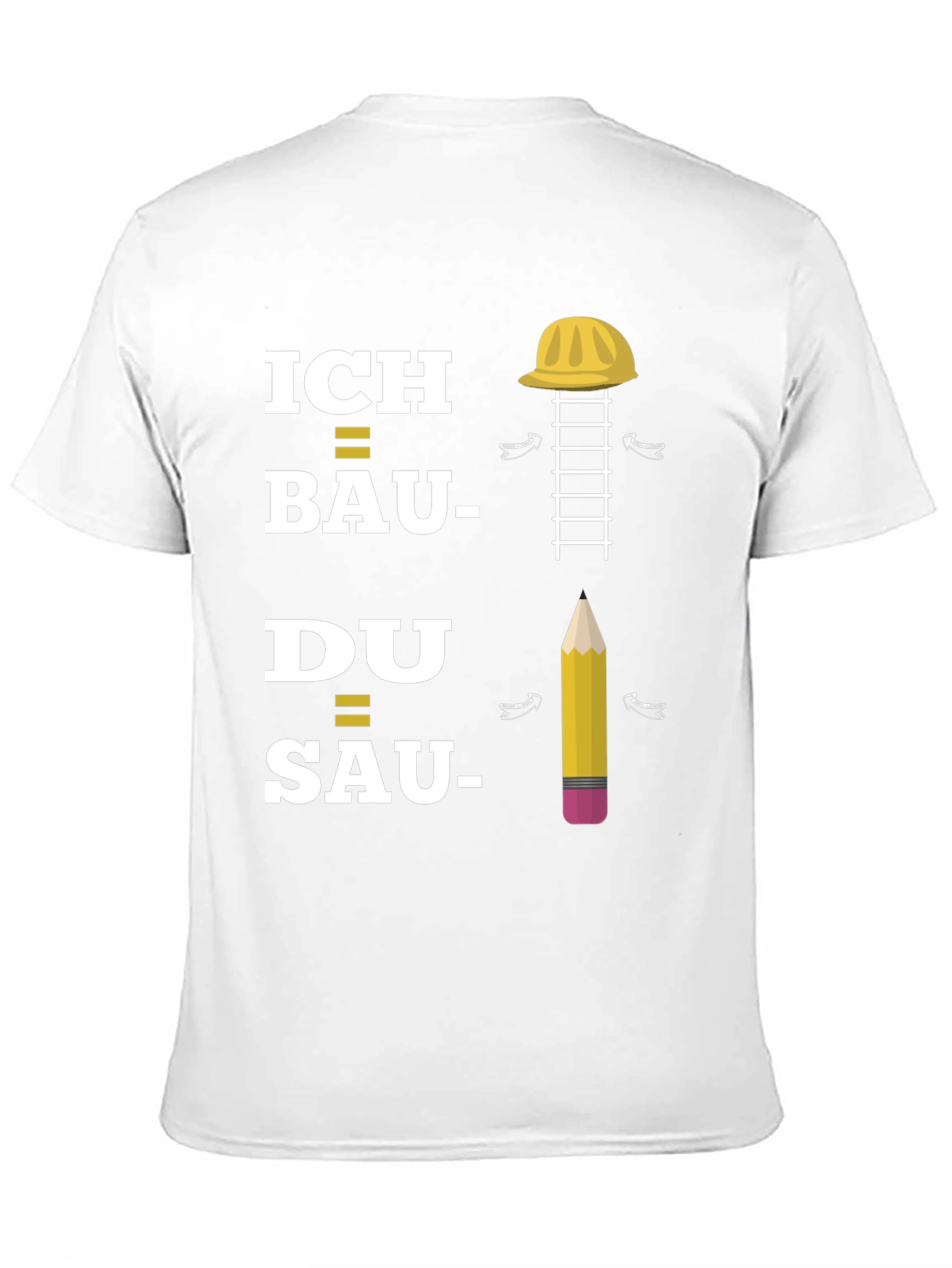 Black Construction T-Shirt: Ich Bau, Du Sau view 11