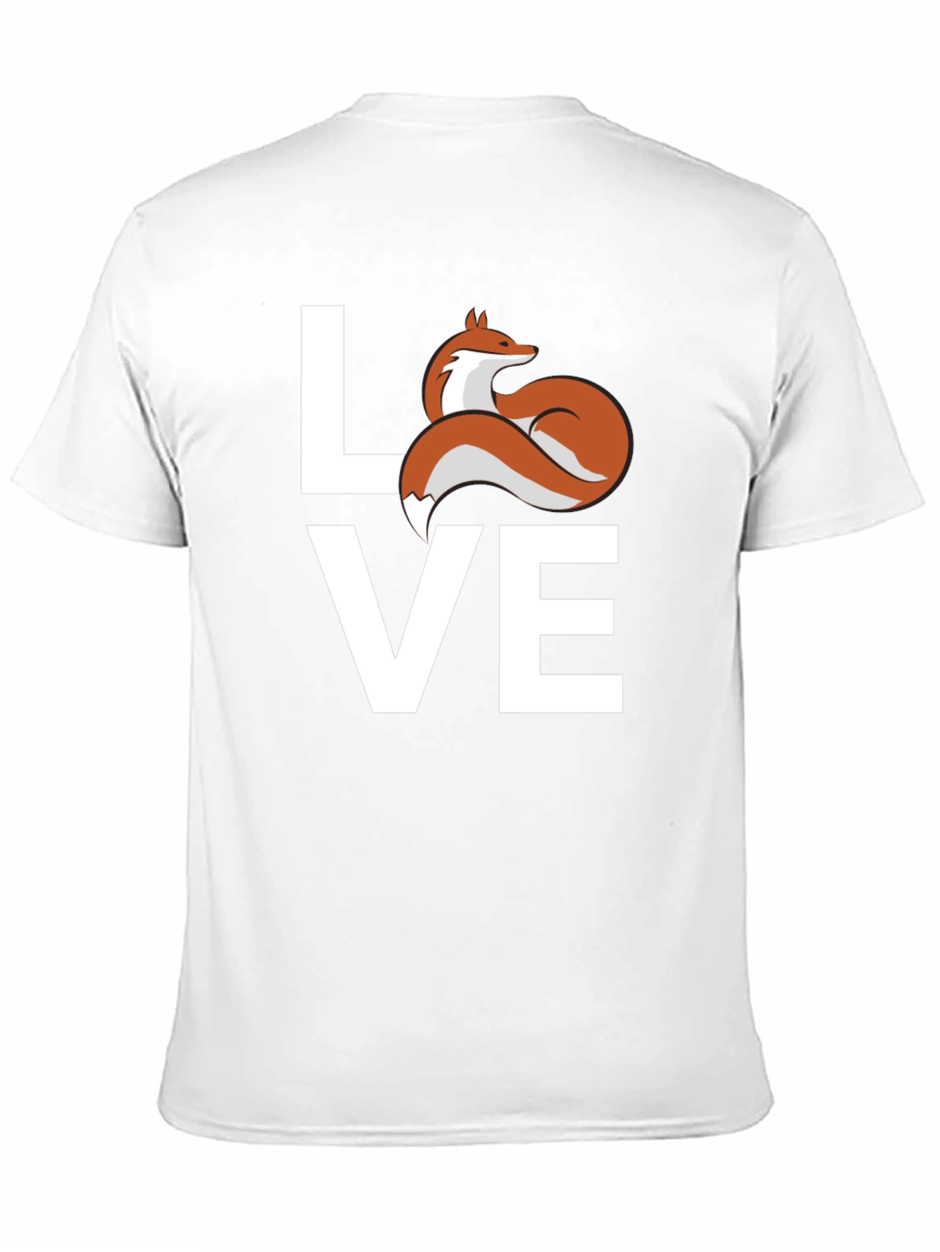 Black Love Fox Graphic T-Shirt - Cute Animal Tee view 11