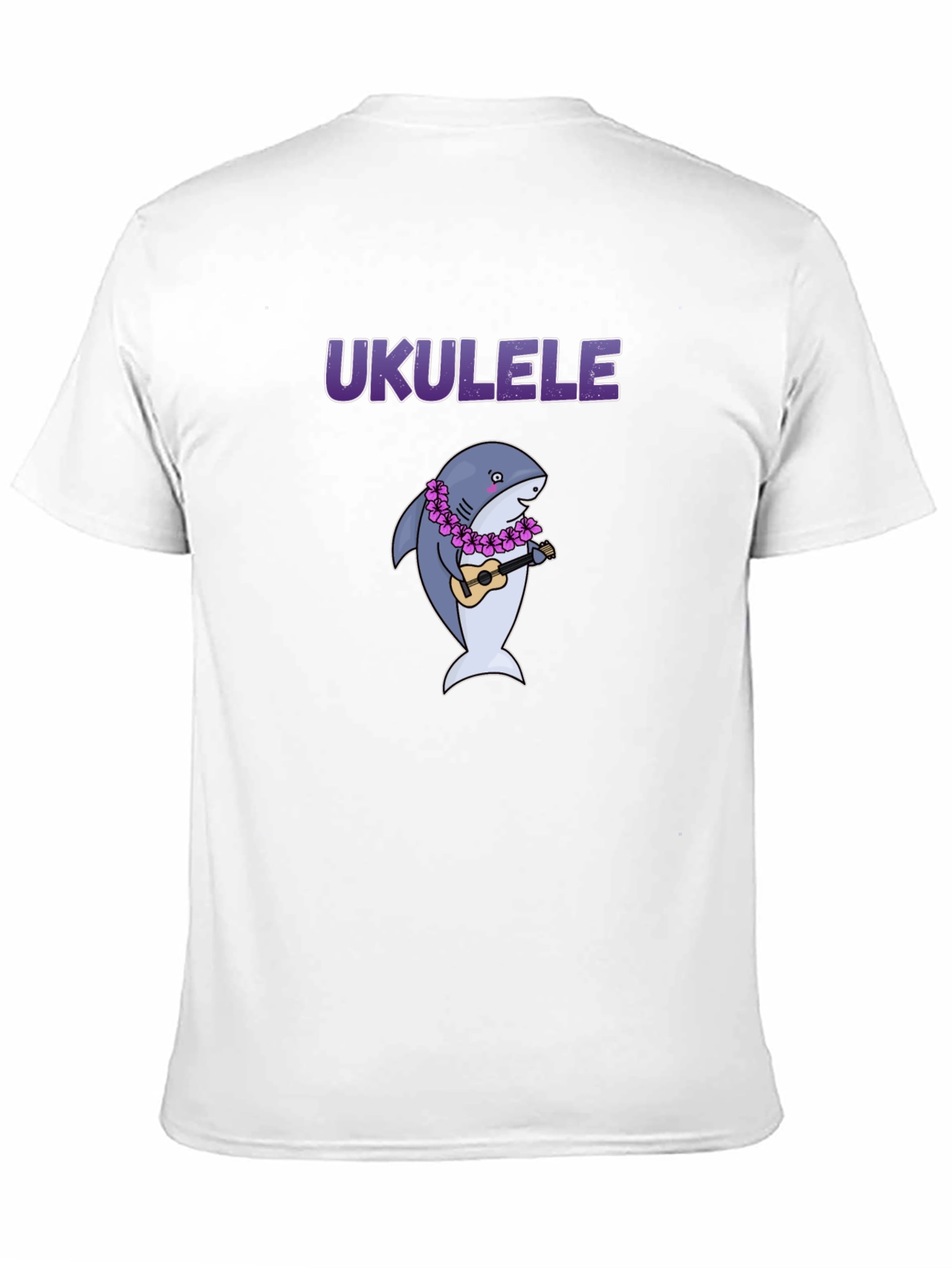 Black Ukulele Shark Graphic T-Shirt view 11