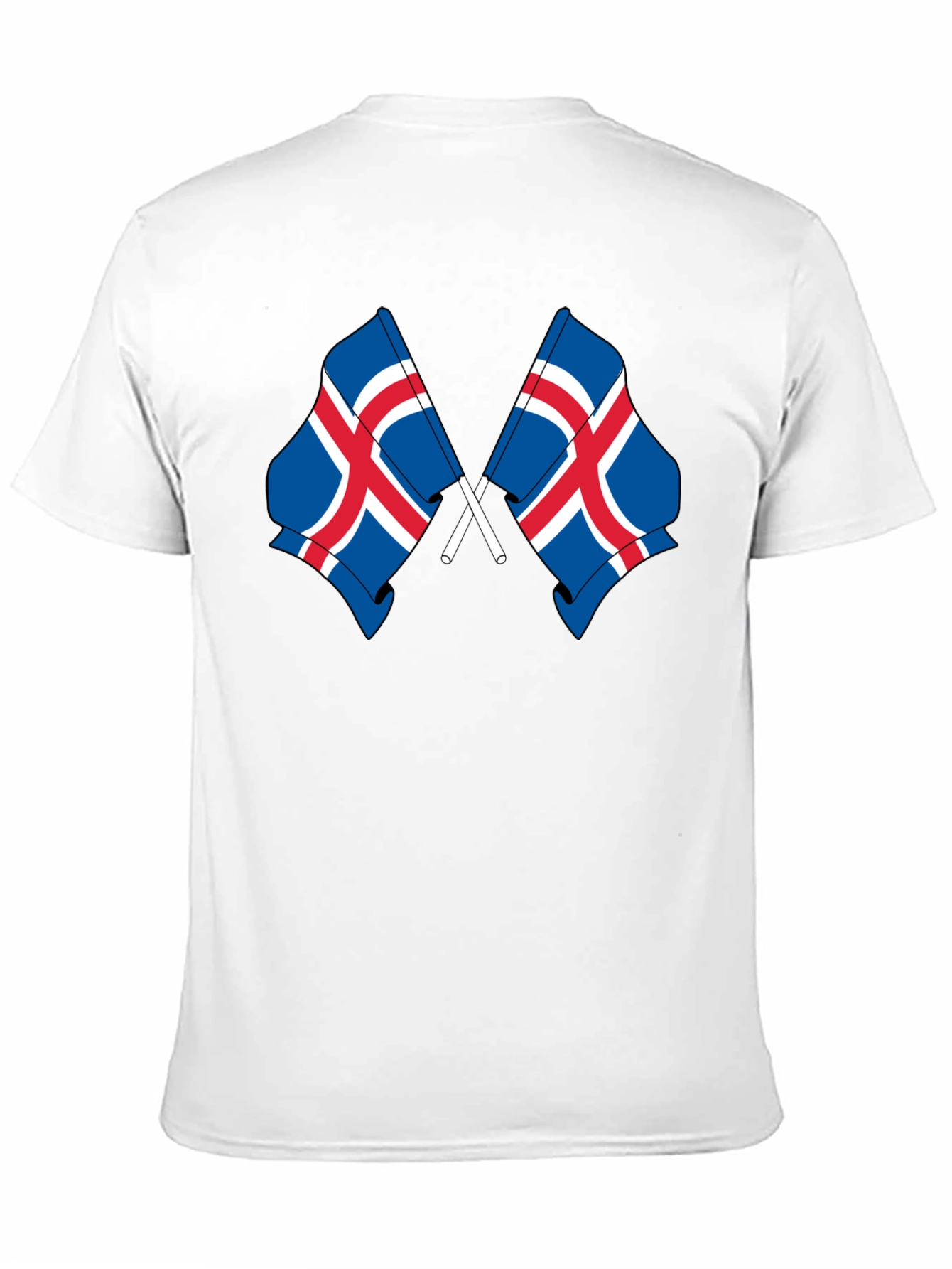 Black Icelandic Flags Graphic Tee - Black Cotton T-Shirt view 11
