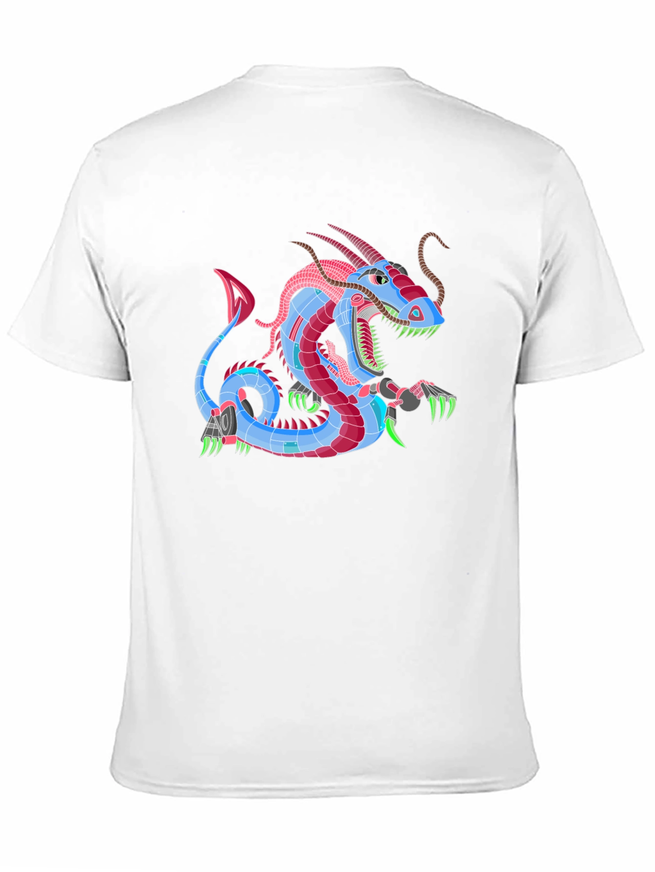 Black Cyberpunk Dragon Graphic Tee - Black view 11