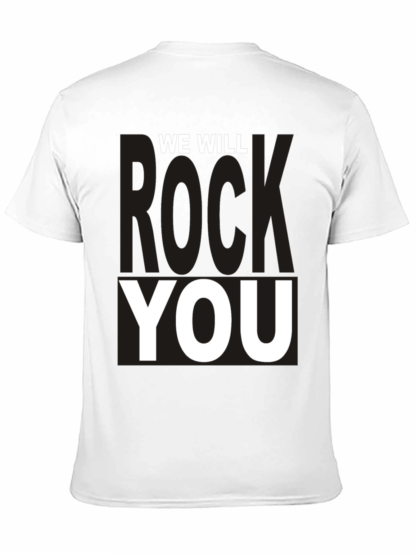 Black We Will Rock You Graphic Tee - Black Cotton T-Shirt view 11