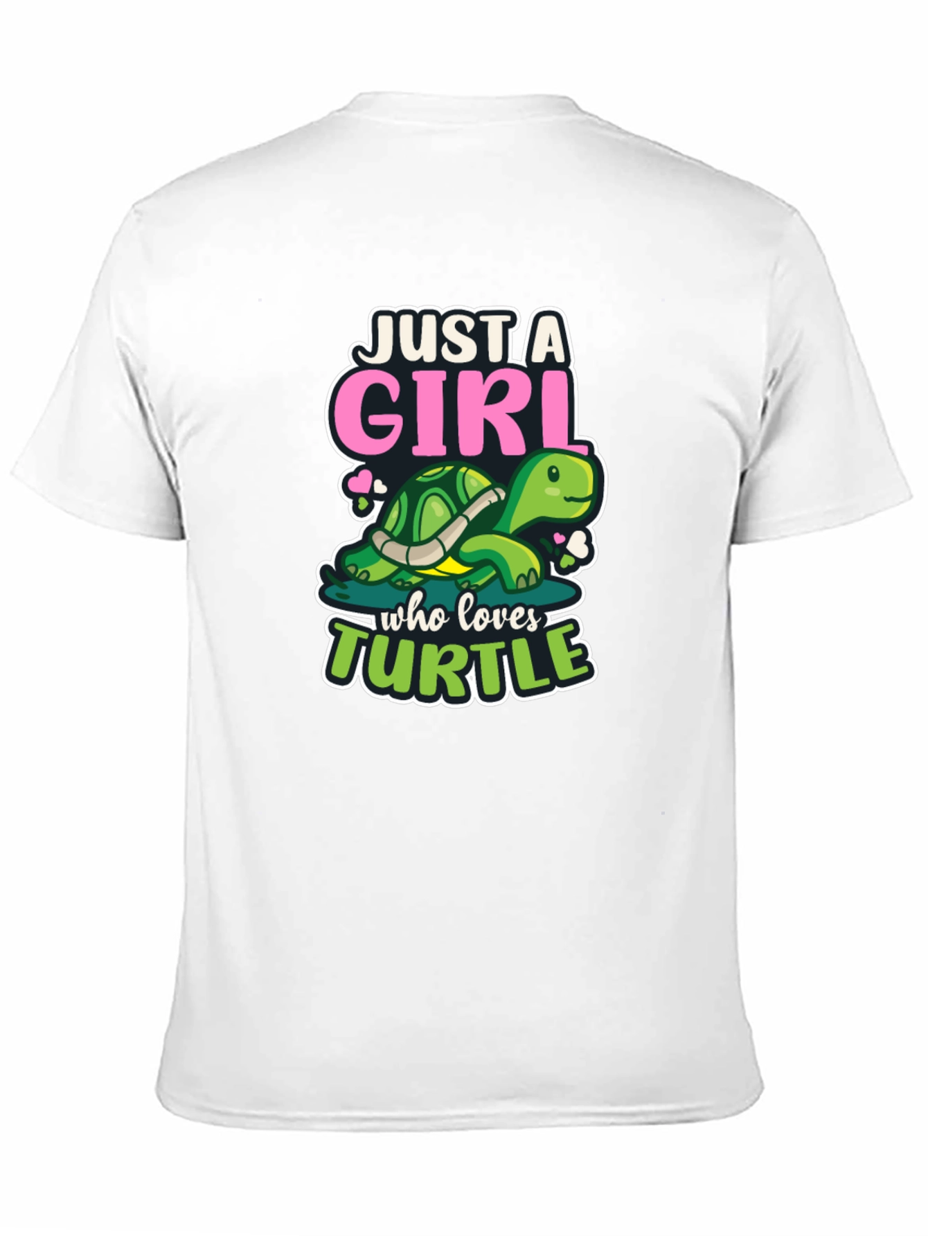 Black Just A Girl Who Loves Turtle T-Shirt view 11