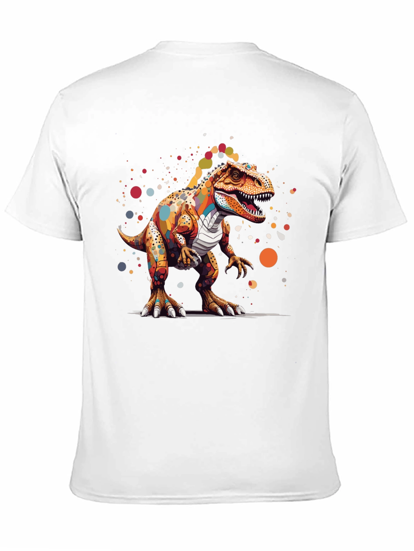 Black Colorful Dinosaur Graphic T-Shirt view 11