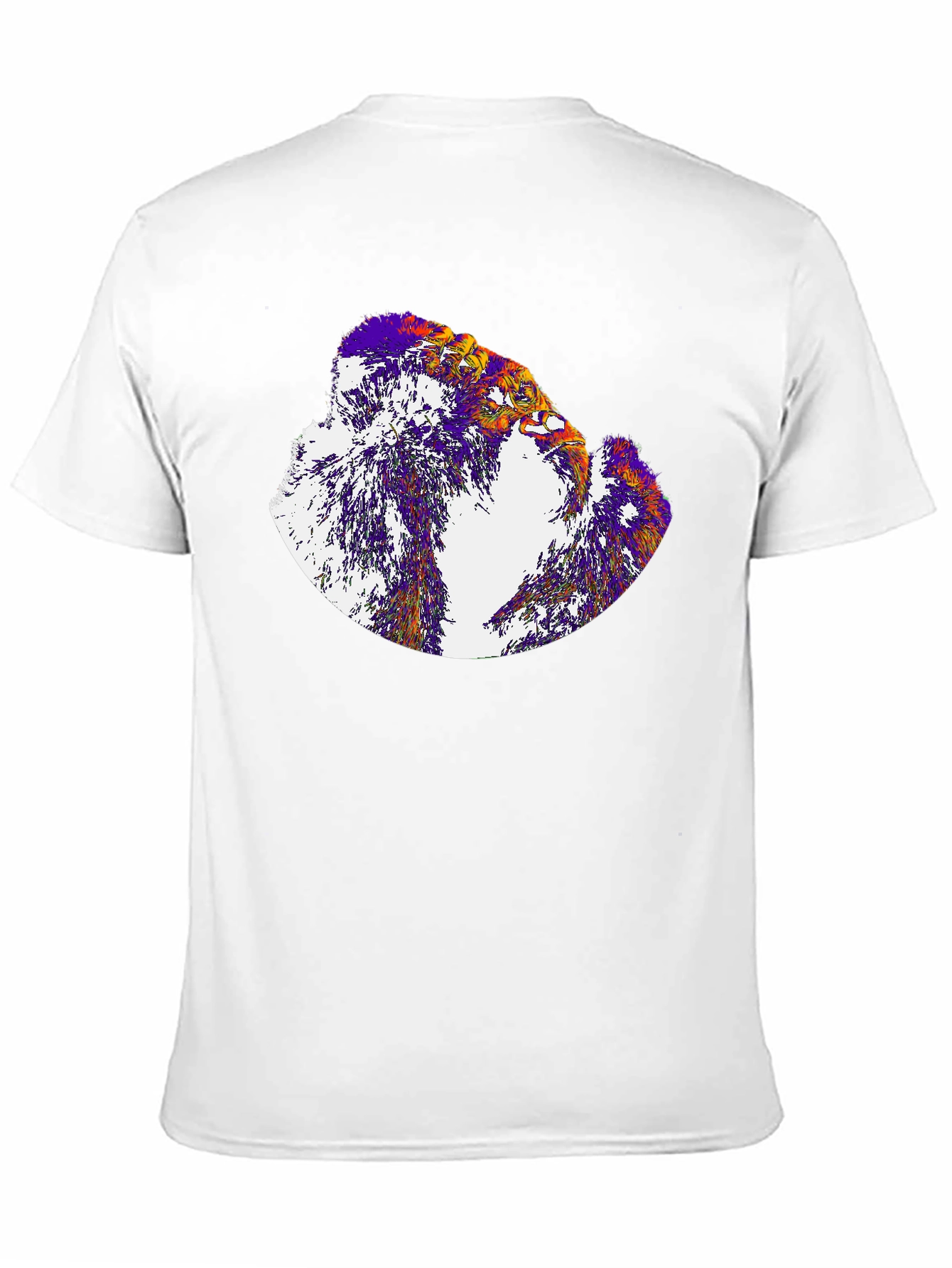 Black Abstract Eagle Graphic Tee - Black Cotton Blend Shirt view 11