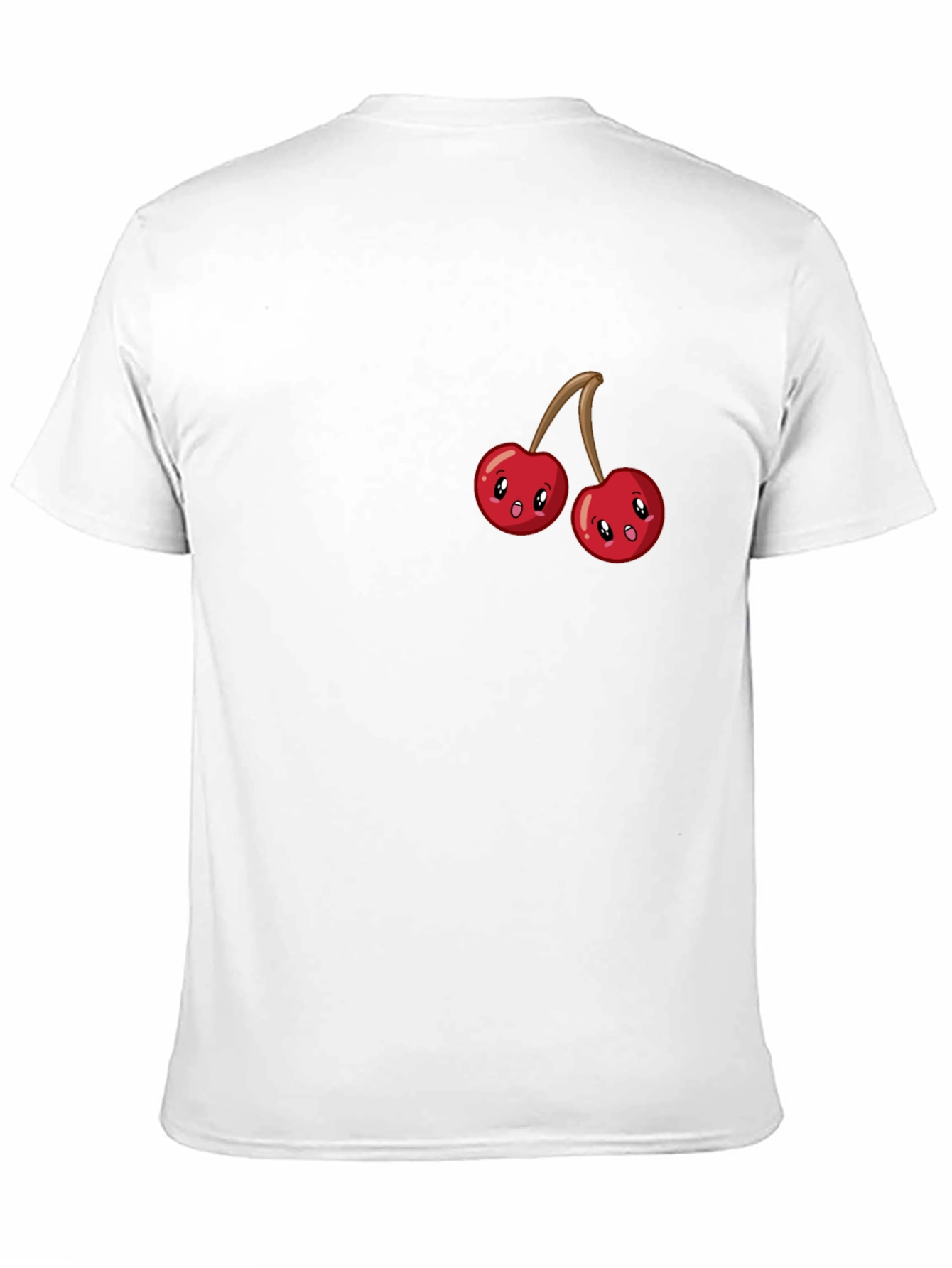 Black Cute Cherry Graphic Tee - Black Cotton T-Shirt view 11