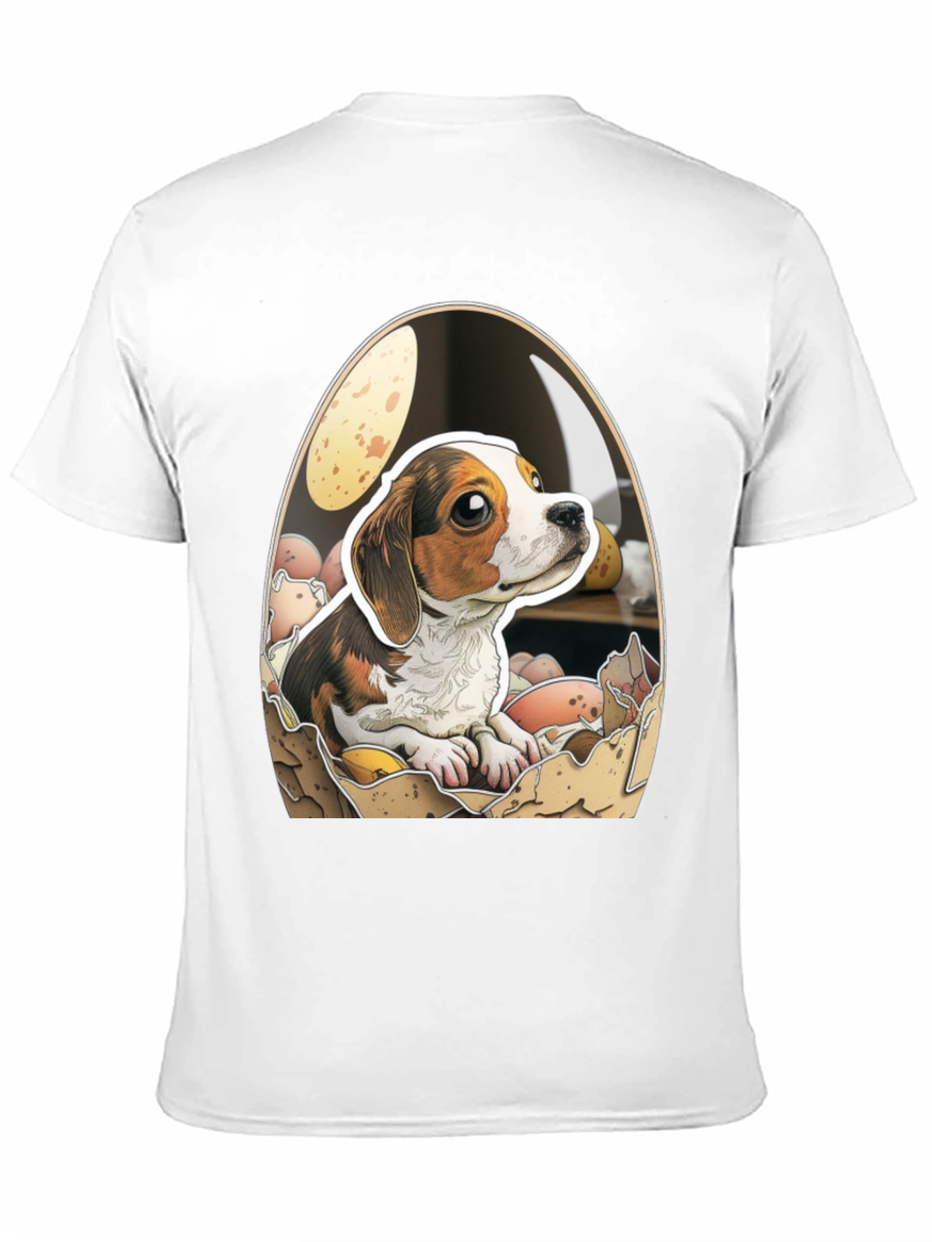 Black Eggcellent Beagle T-Shirt view 11