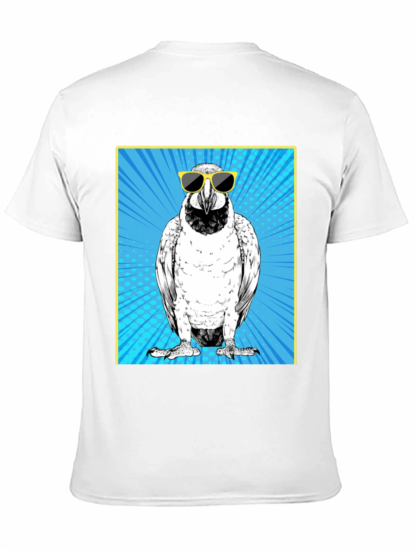 Black Cool Bird Graphic Tee - Black Cotton T-Shirt view 11