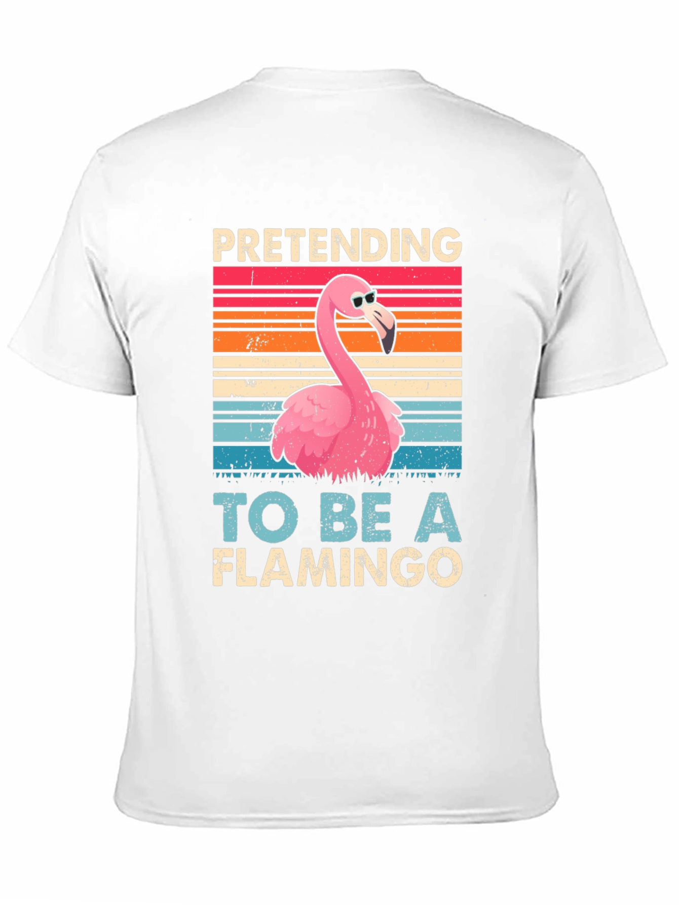 Black Funny Flamingo T-Shirt - Pretending to be a Flamingo view 11